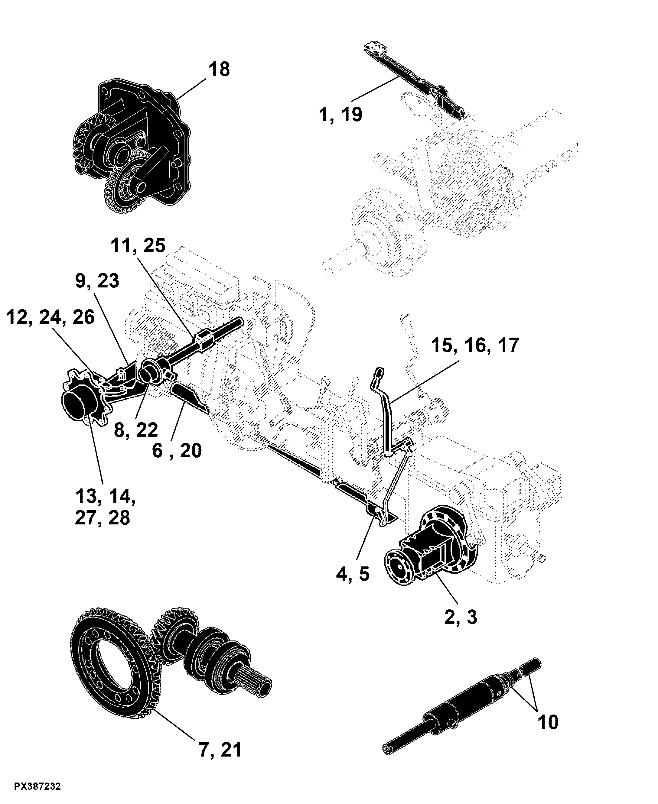 55 Differential, Final Drive, MFWD And Powered Axles