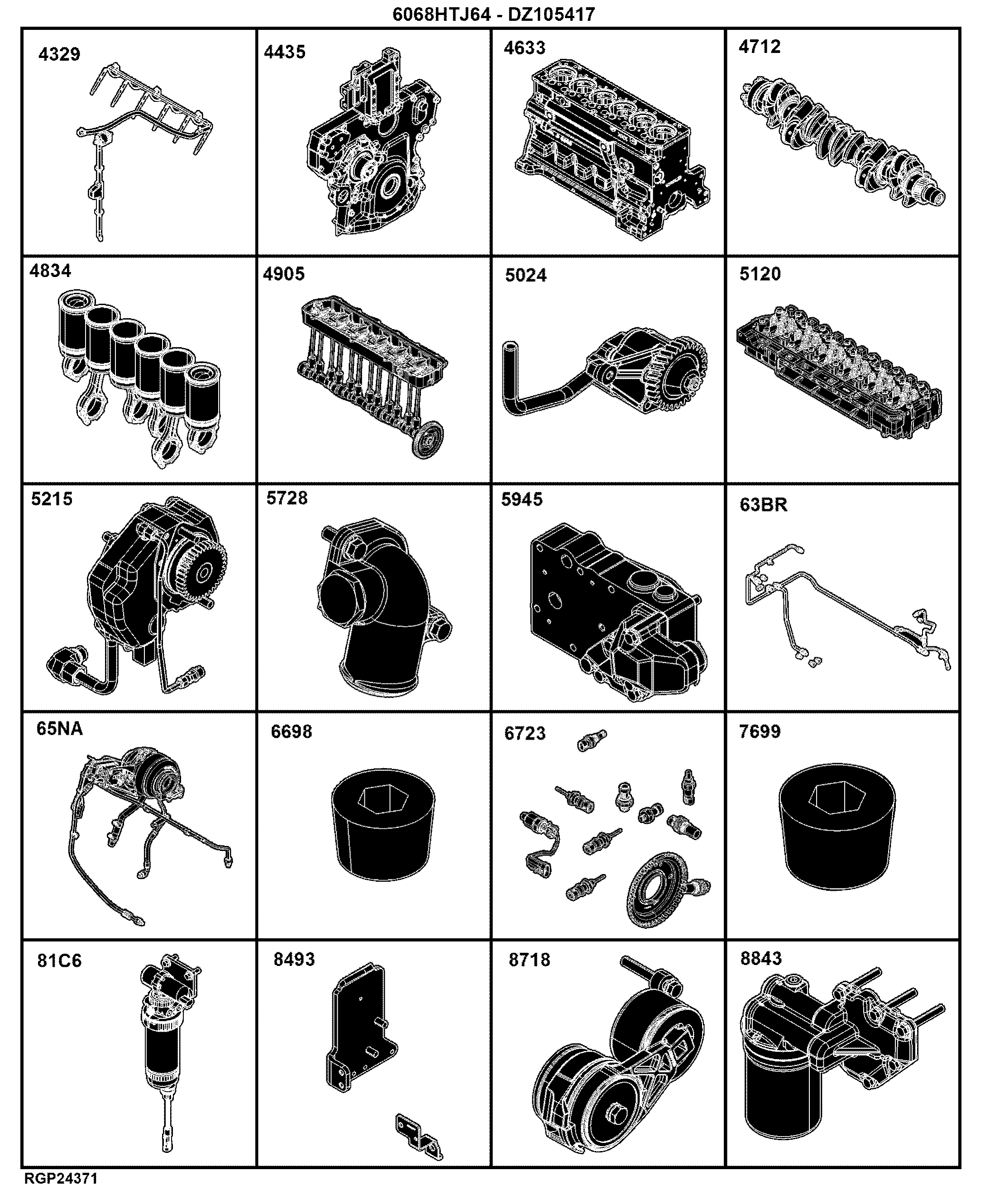 04B Engine 6068HTJ64-DZ105417-ETN178546-ETN158536