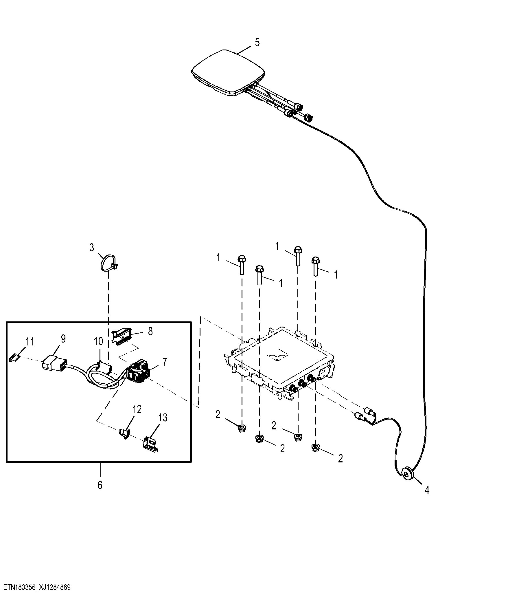 JDLink™ Modular Telematics Gateway (MTG) Antenna and Harness, 4G (323973 - )