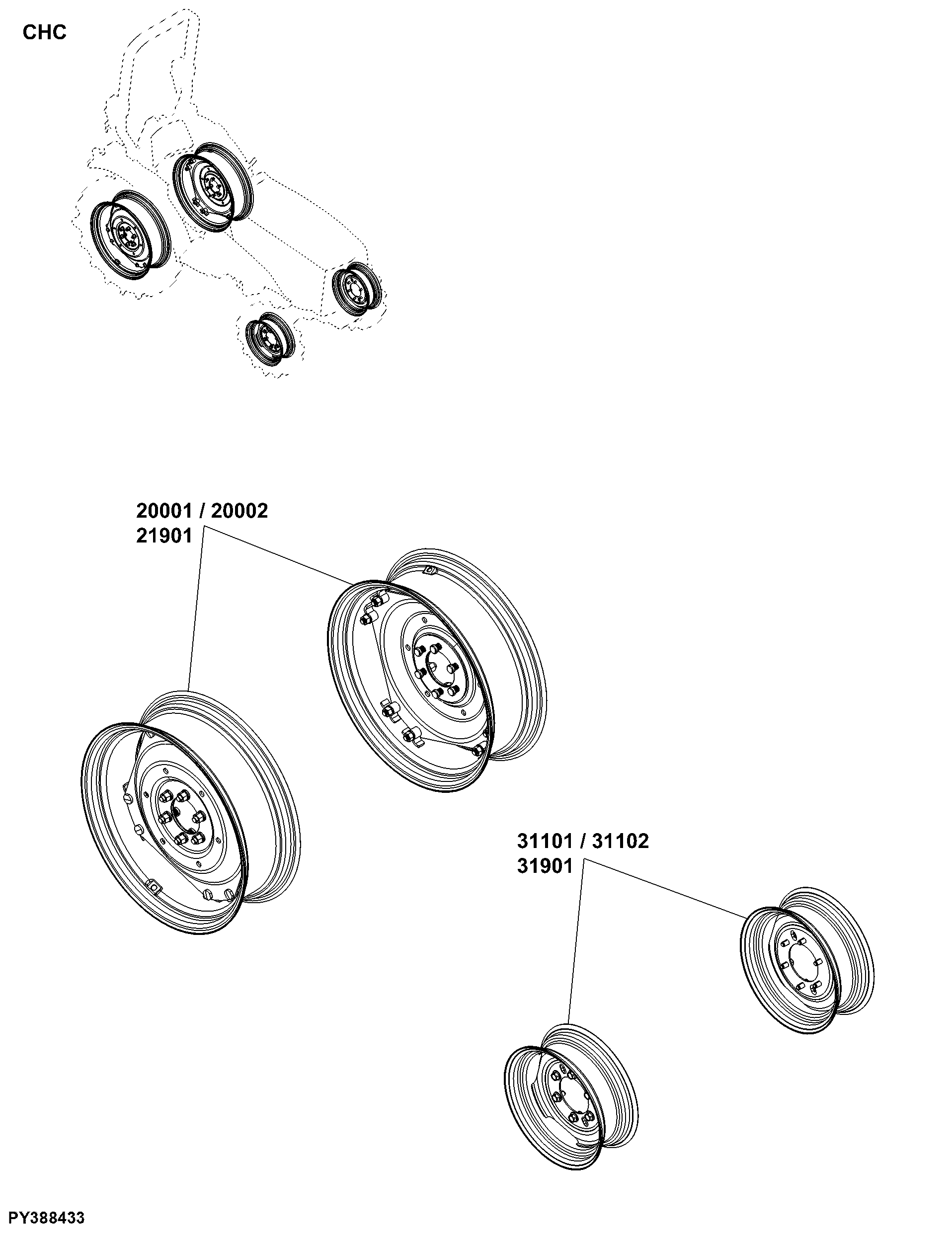 CHC Wheels, Tires, & Weights