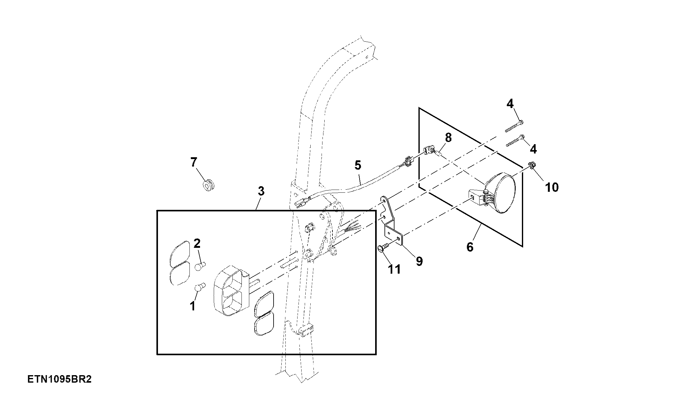 Tail Light / Turn Lights, Open Operator’s Station