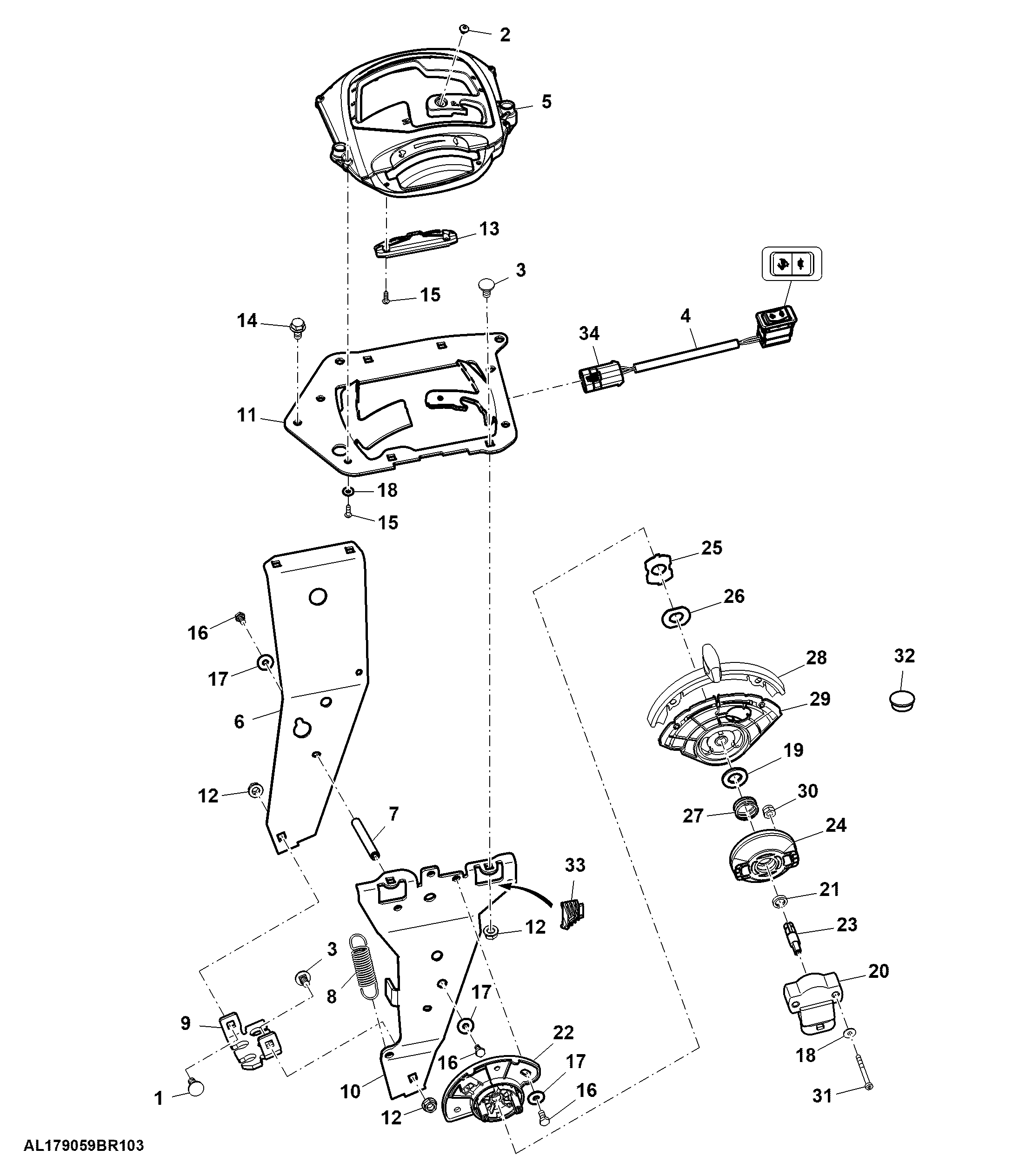 Range Shift / Speed Control, W/ 5-Range, AutoQuad™, W/ Hand Clutch, W/ Armrest