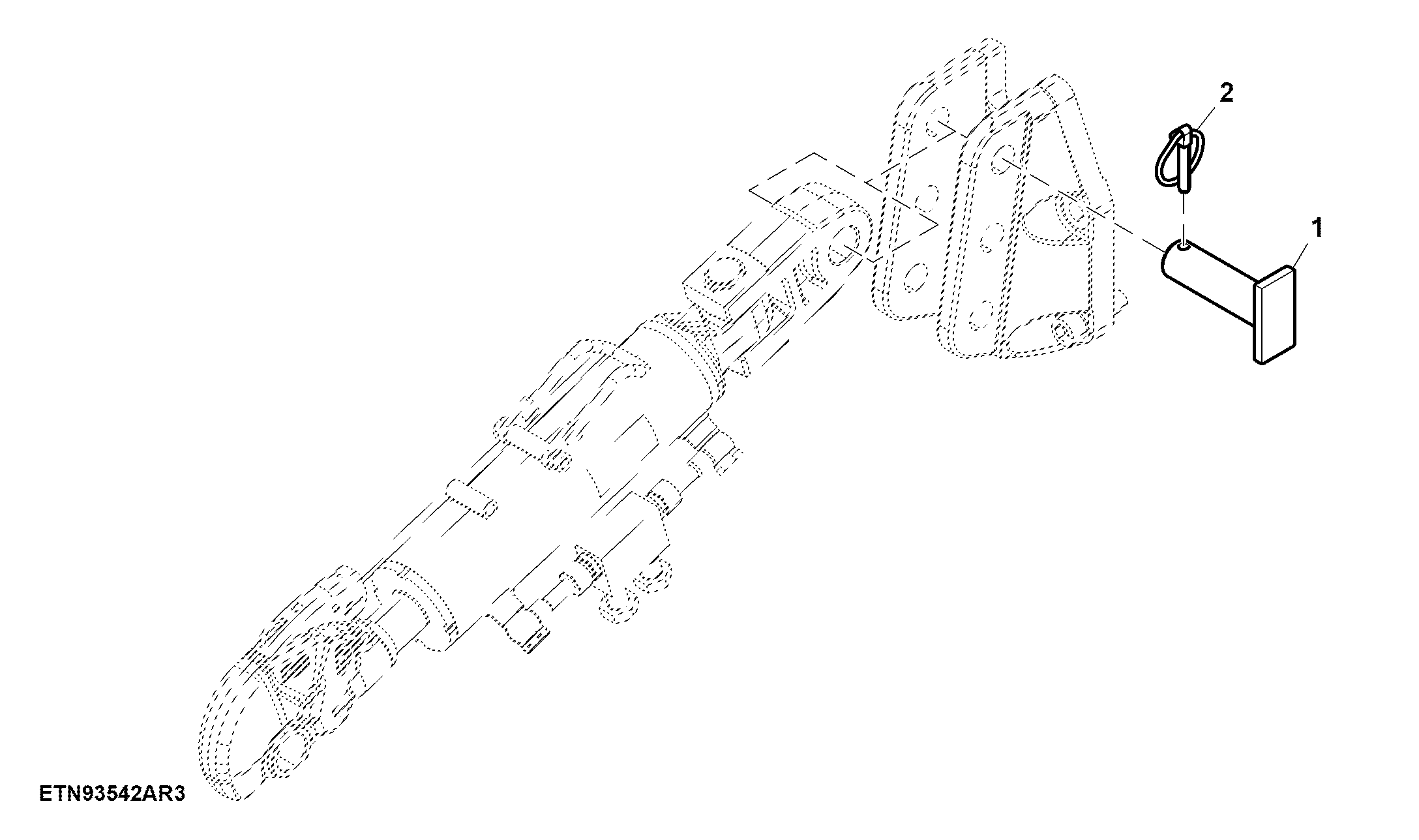Pin Fastener, Centre Link Bracket, Category 3
