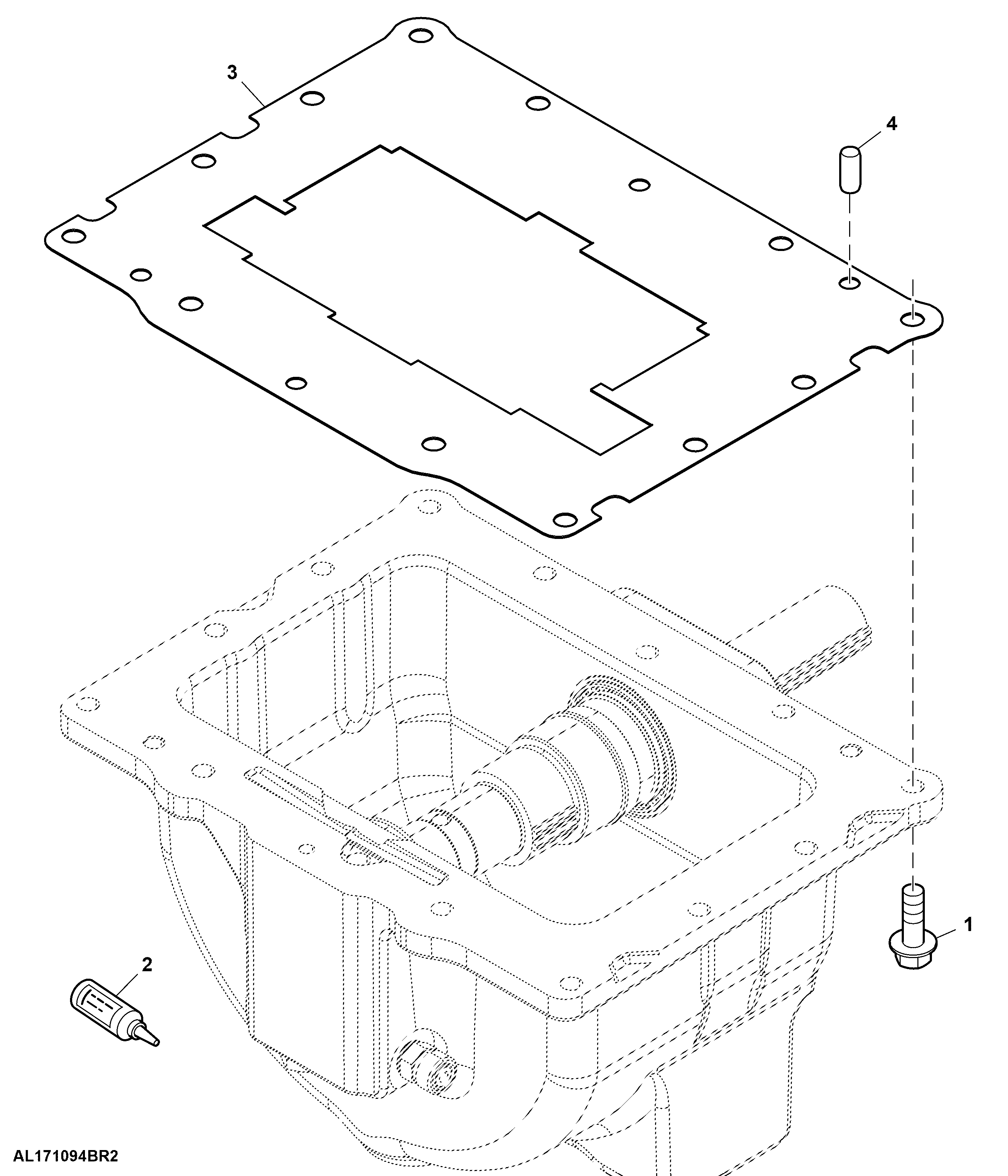 Mounting Parts, MFWD Clutch Module, W/ Shield Plate