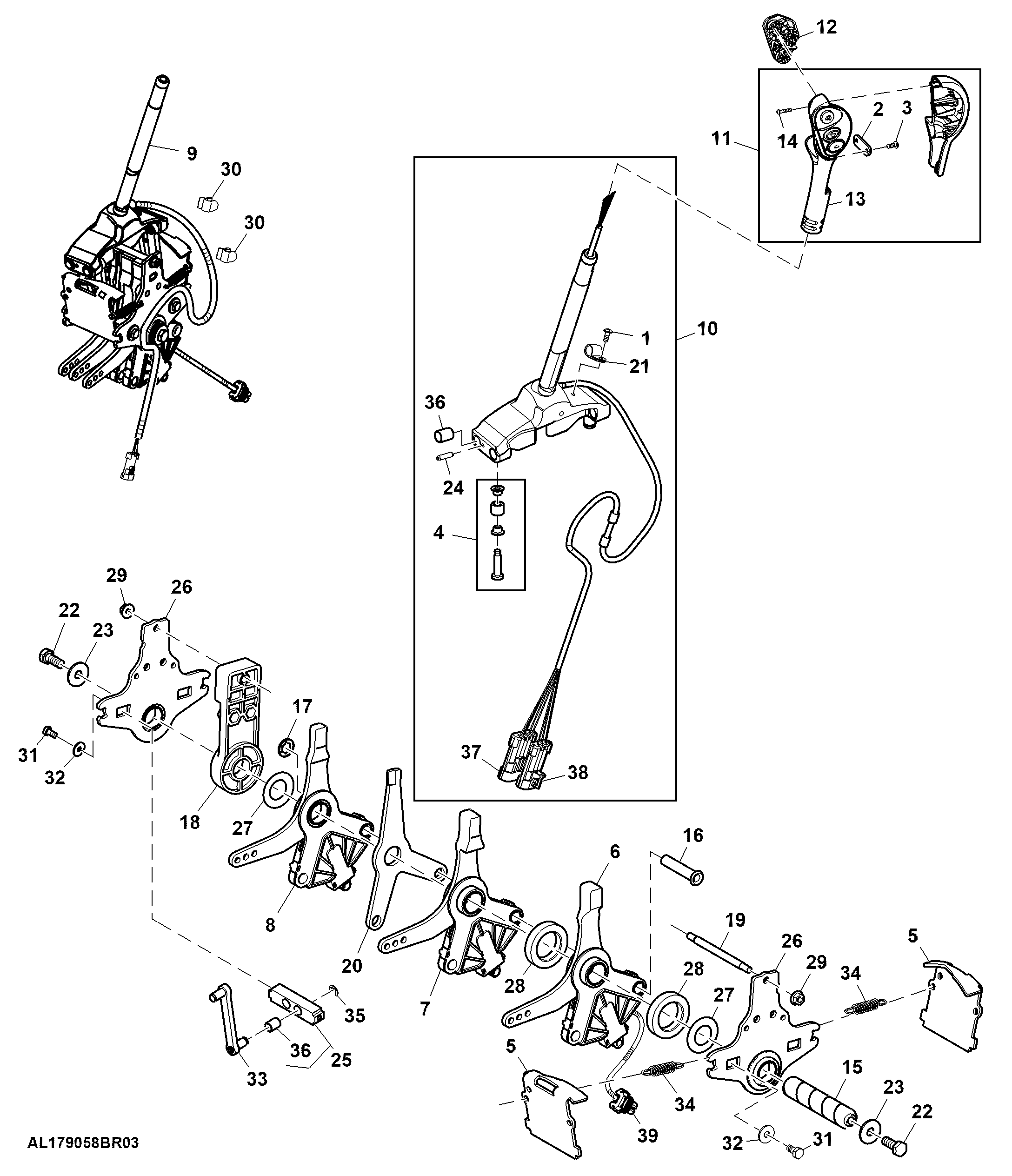 Range Shift / Speed Control, W/ 4-Range, PowrQuad™, W/ Hand Clutch, W/ Armrest