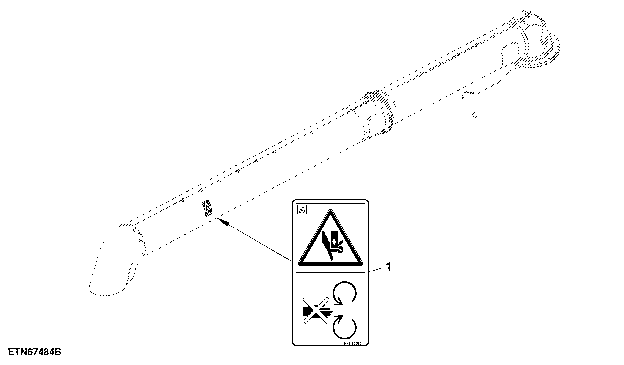 Text Free Decal, Folding Unloading Auger, 6.9 m (22.6 ft)