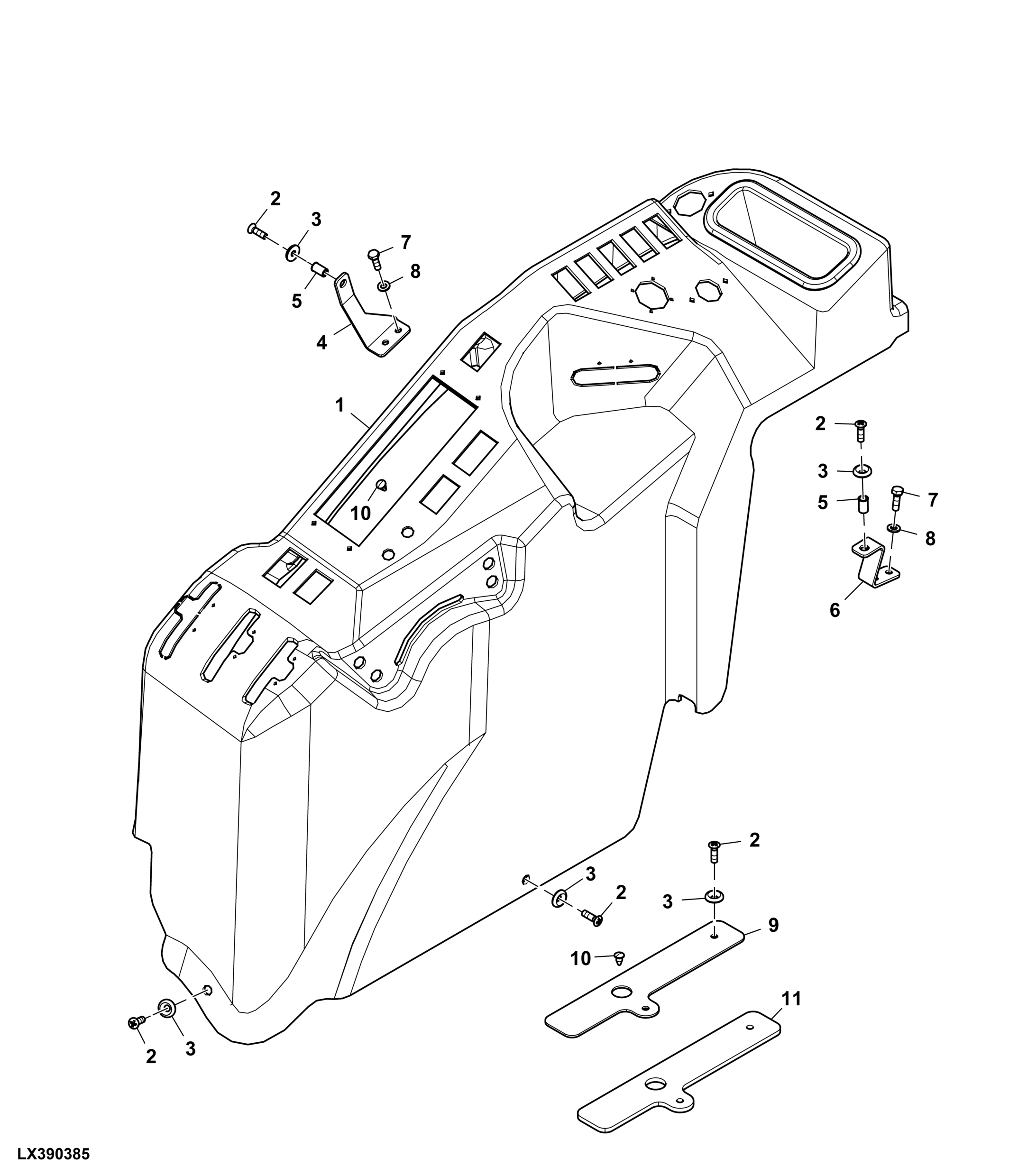 Side Console, W/ Electrohydraulic PTO Control, Cab (x09160 - )