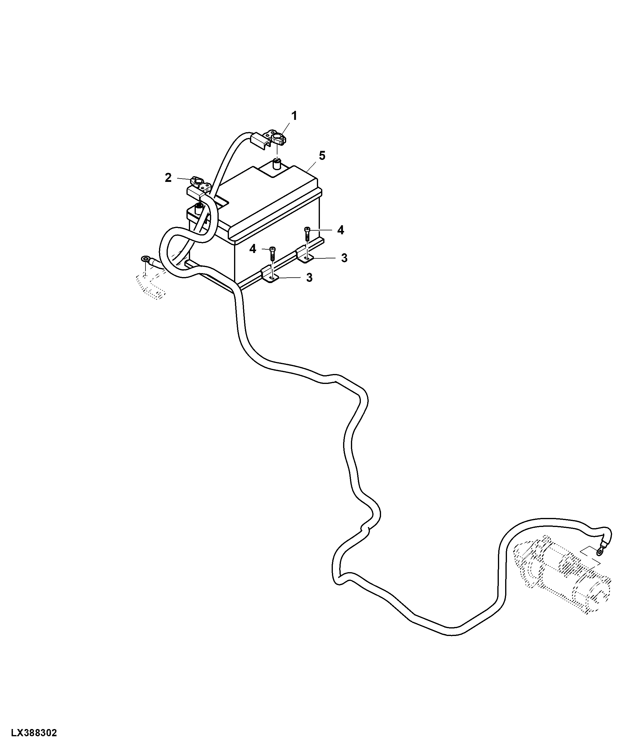 Cables, Battery, W/O Battery Cut-Off Switch