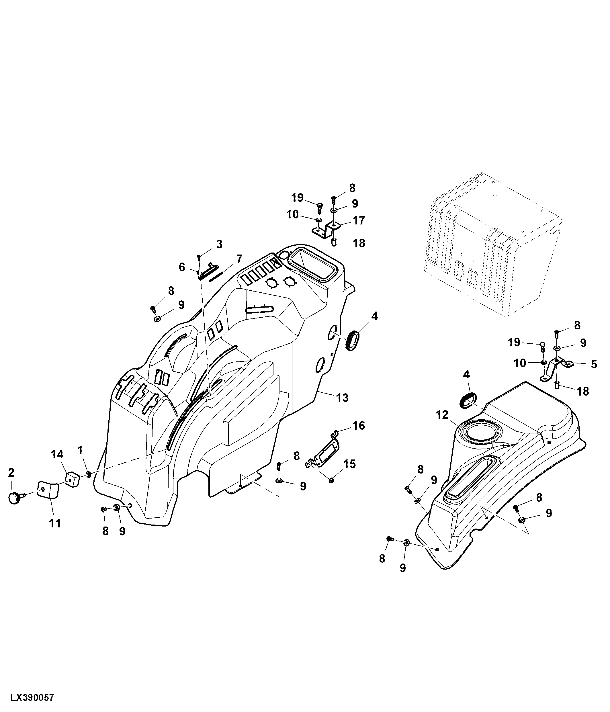 Side Console, Mechanical Rockshaft Control, OOS (x09160 - )