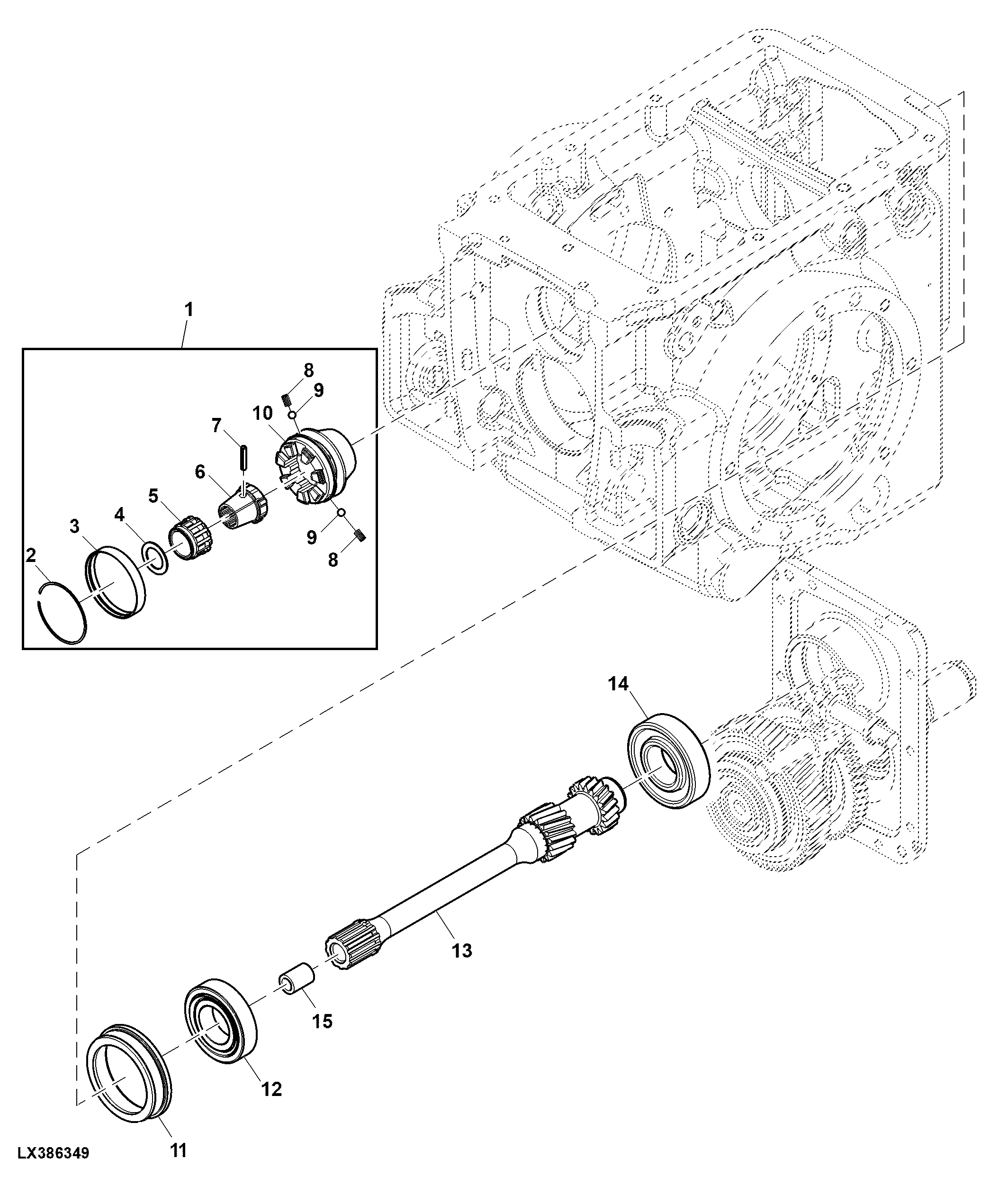 PTO Inner Controls, Mechanical, W/ Ground Drive, 540 / 540E