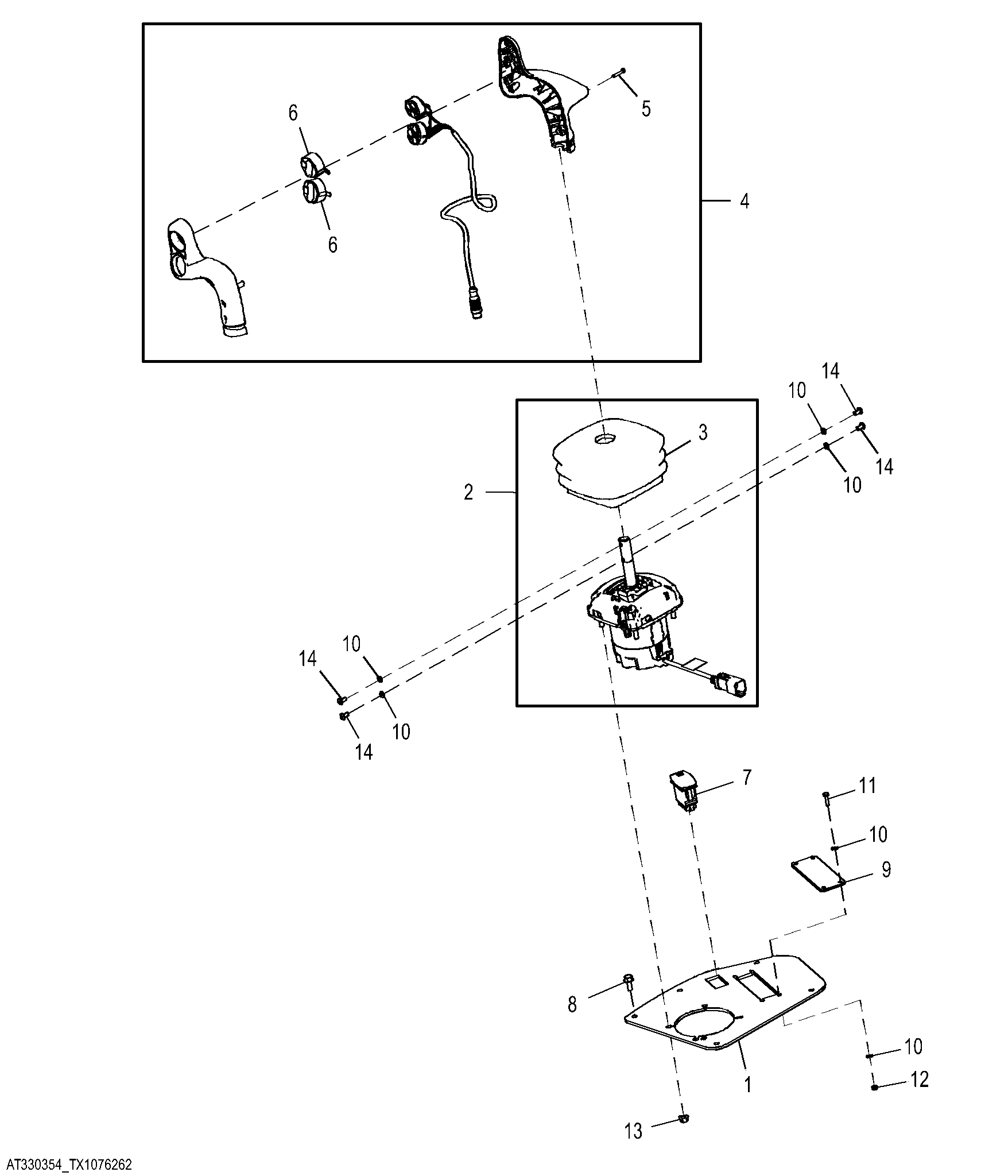 Integrated Grade Control (IGC) Joystick Lever, 4-Function