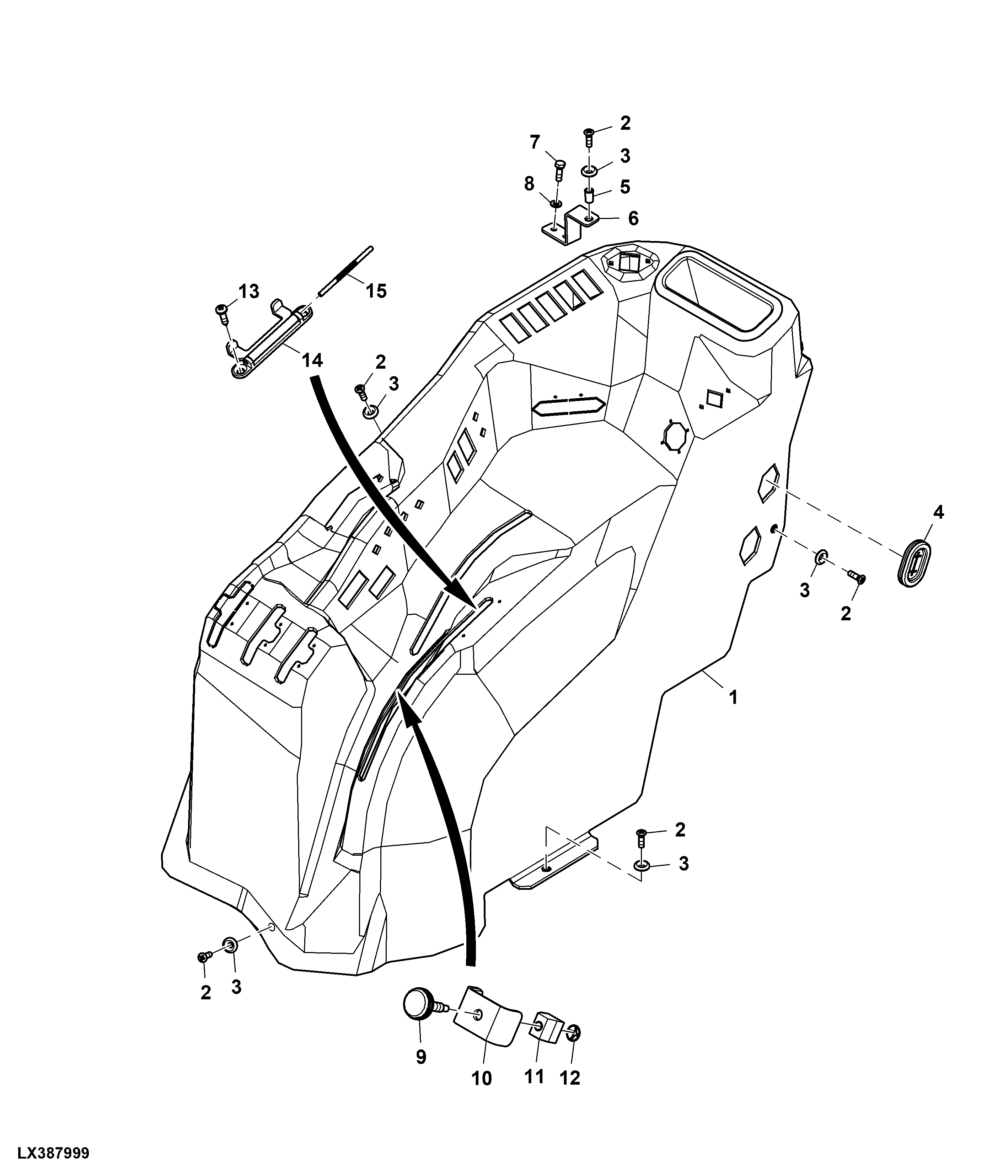 Side Console, Mechanical Rockshaft Control, OOS (x09160 - )