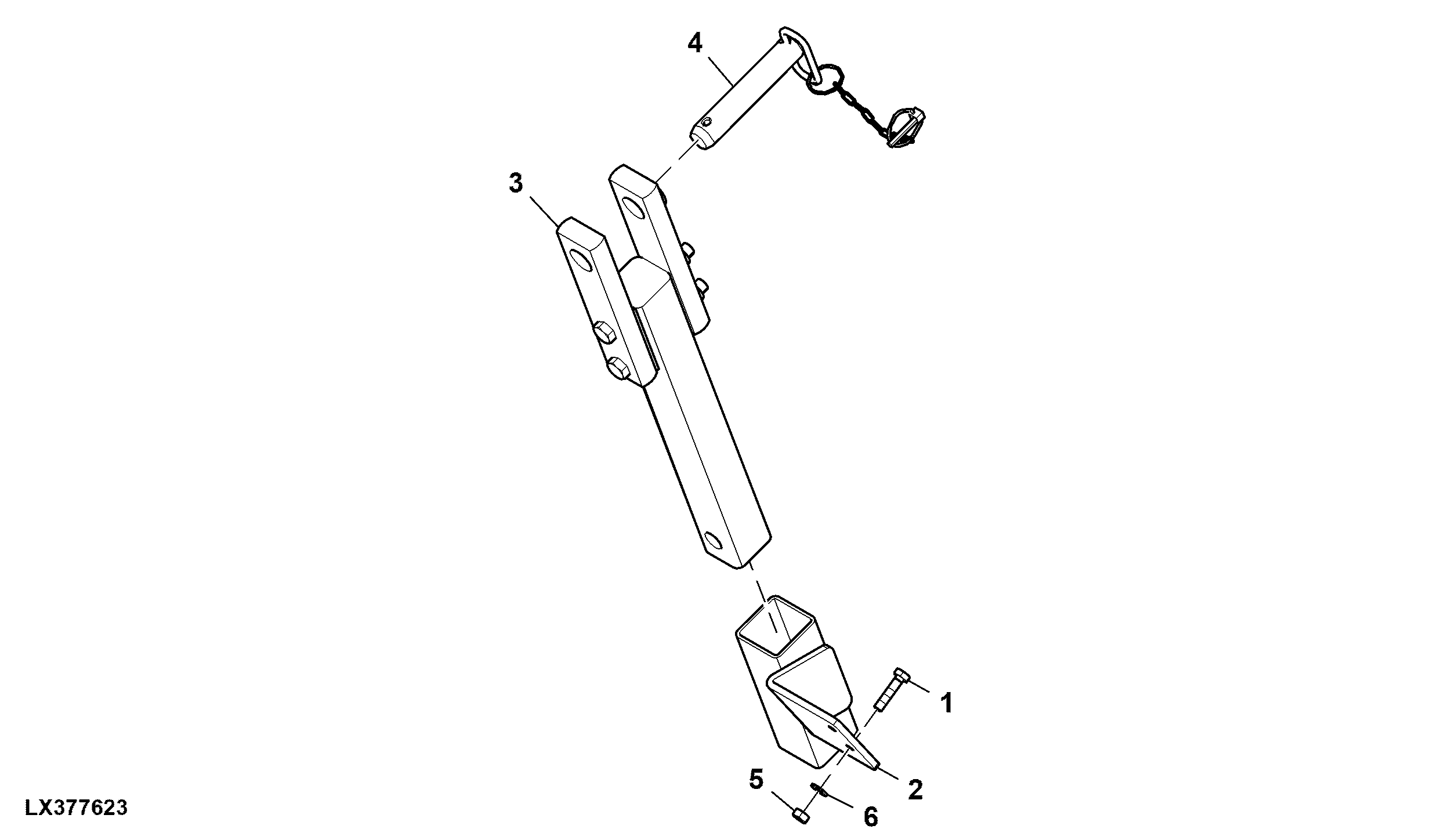 Drawbar / Support, Pick Up Hitch, Wide Axle, Cab