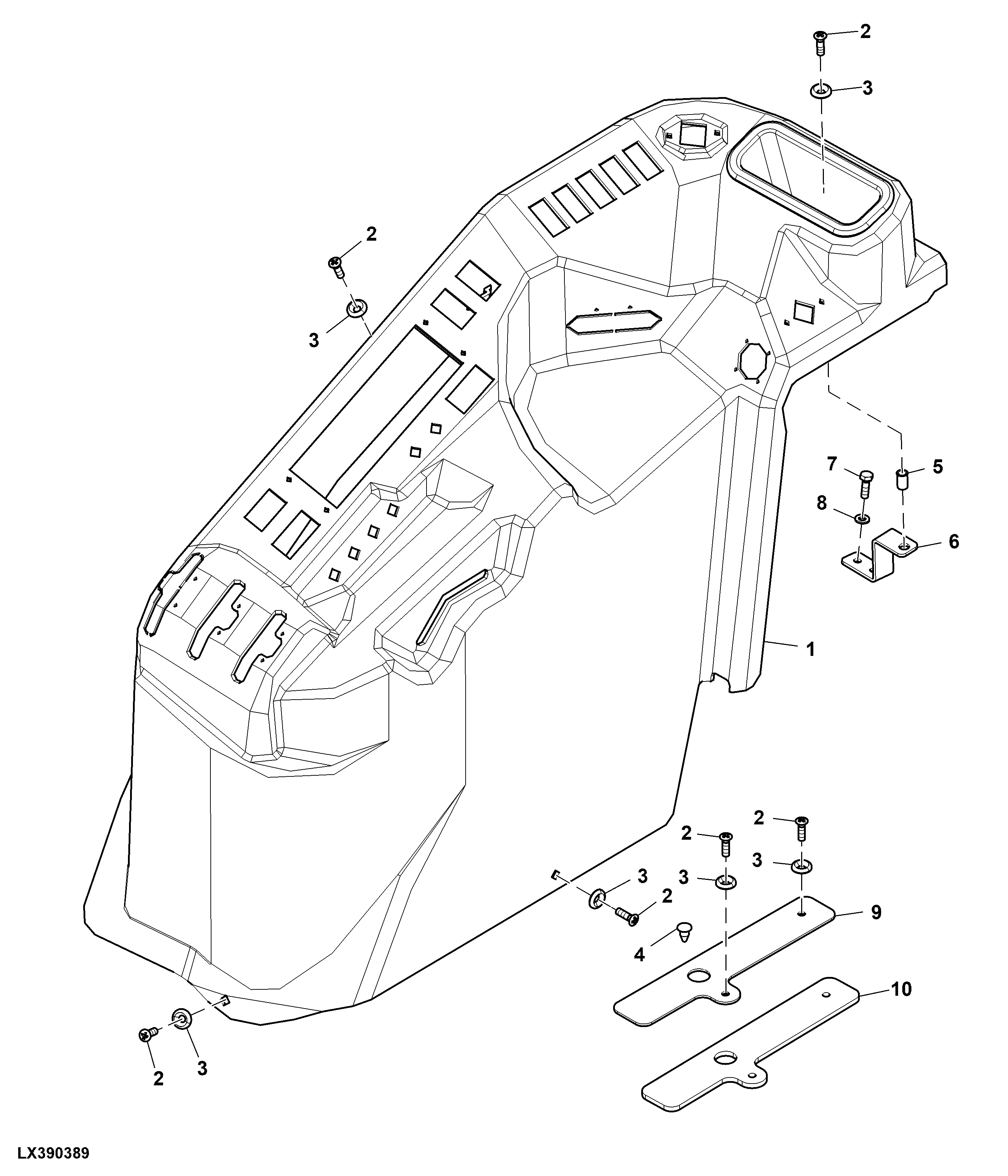 Side Console, Electronic Rockshaft Control, Cab (x09160 - )