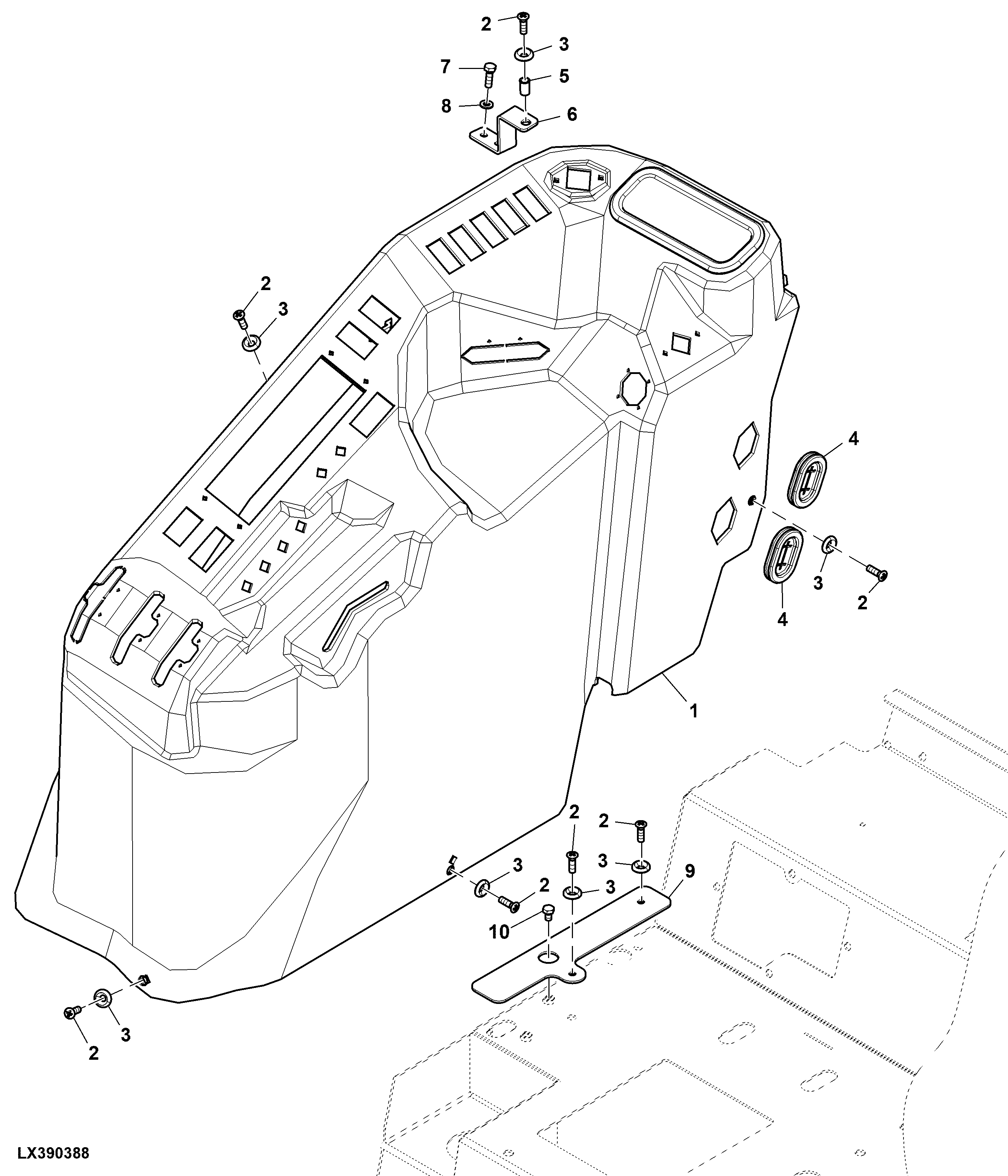 Side Console, Electronic Rockshaft Control, OOS (x09160 - )