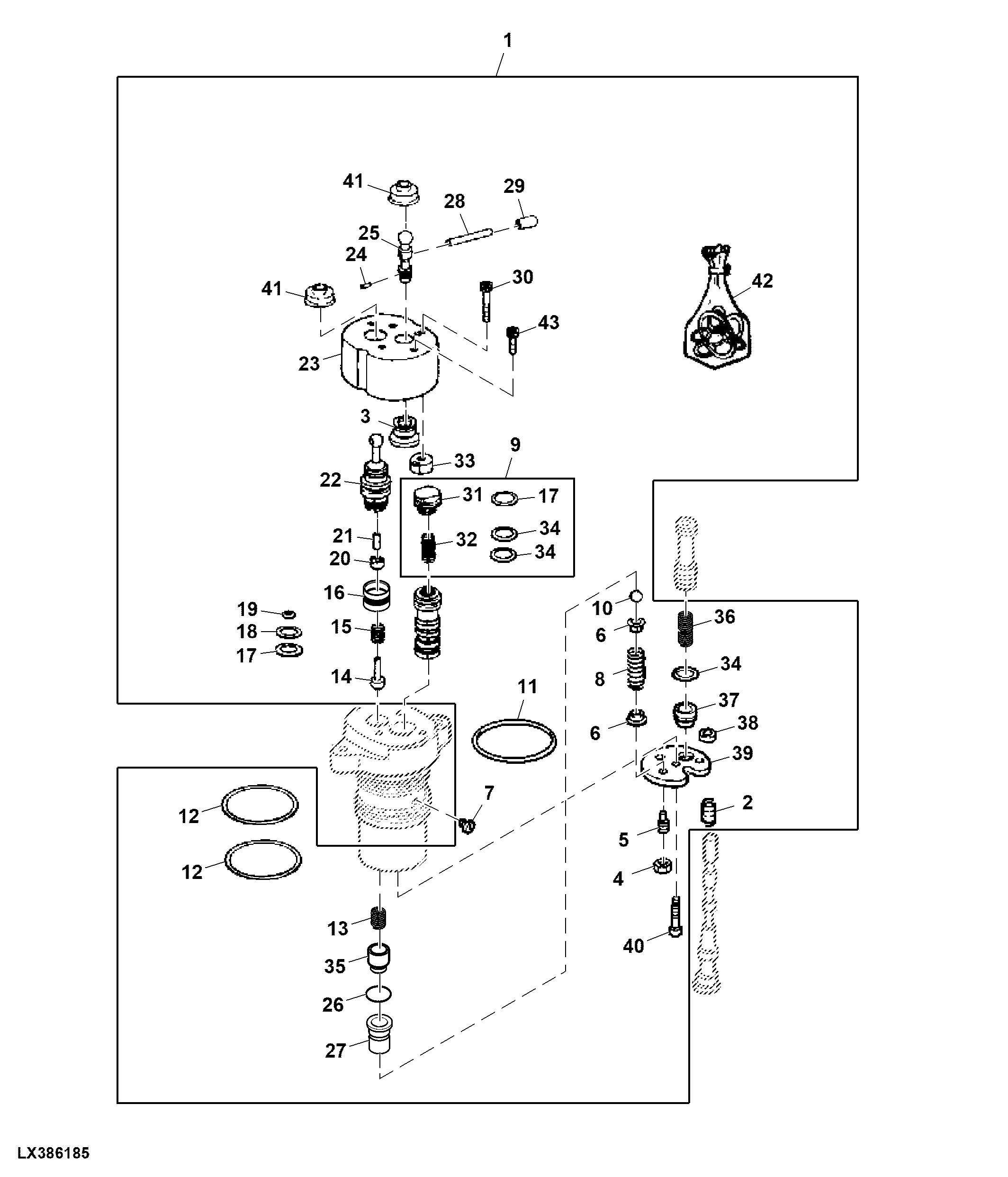 Rockshaft Main Distributor Valve, Mechanical, Wide Axle