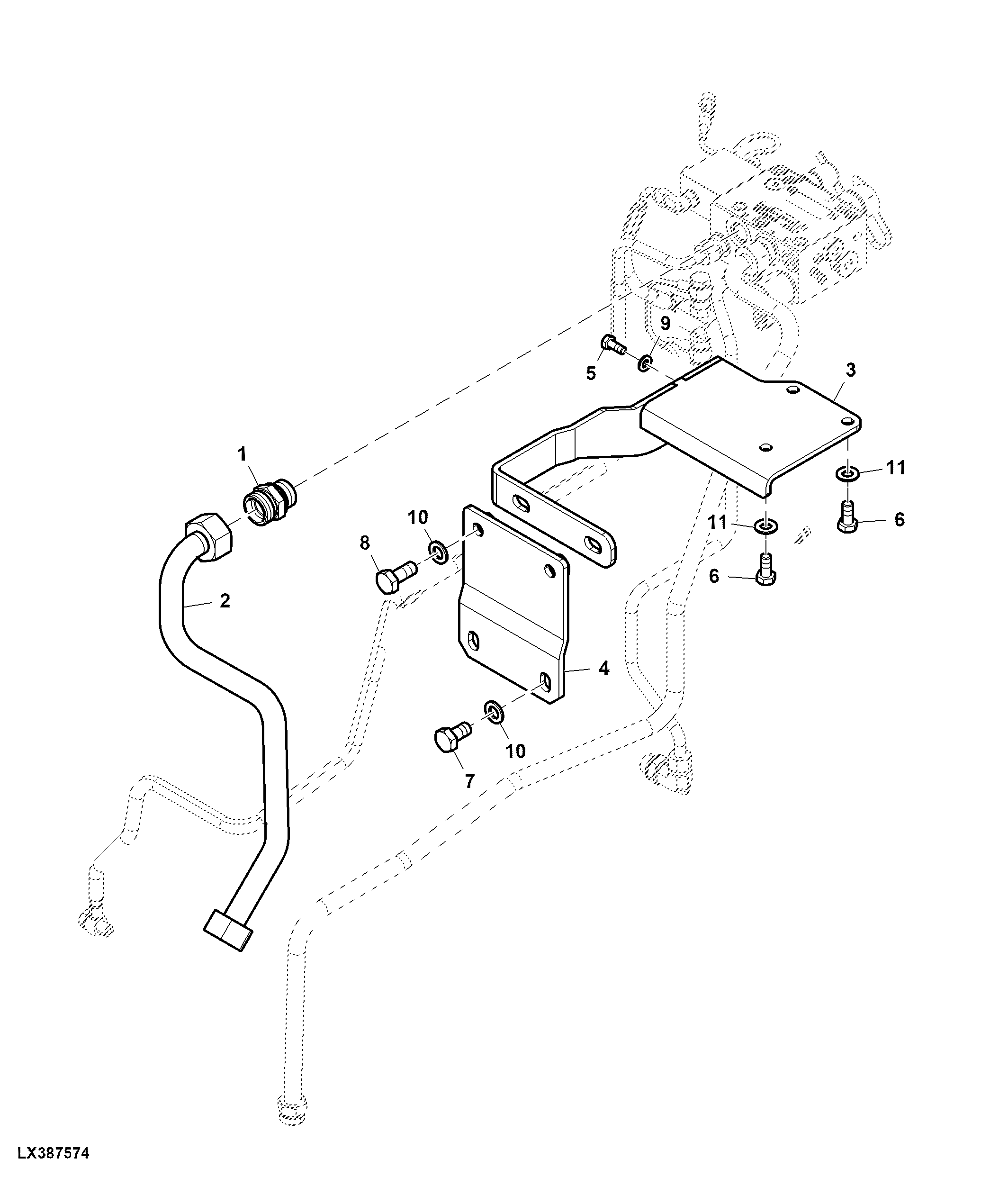 Oil Supply Lines, W/ 3 Double Action SCVs (x09160 - )