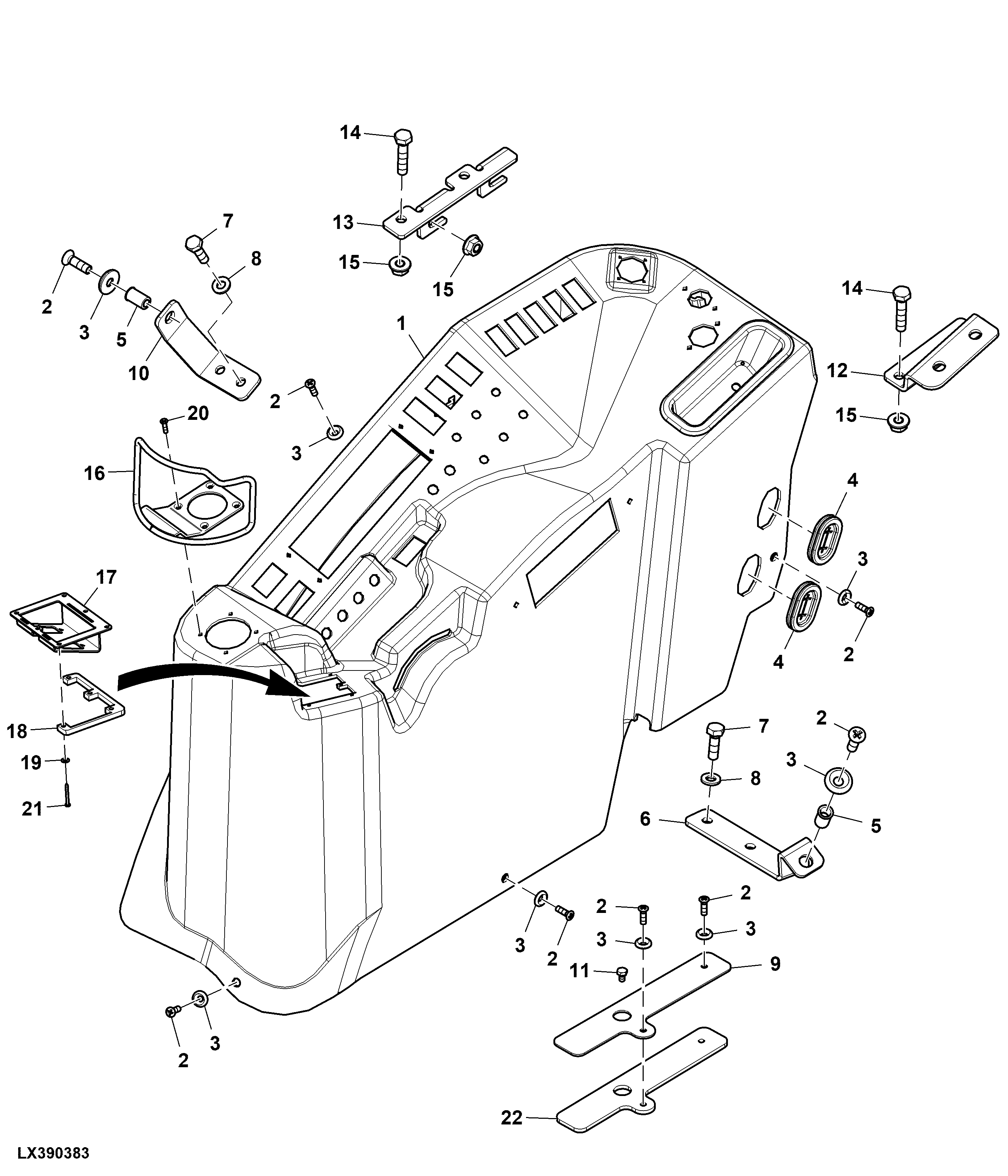 Side Console, Electronic Rockshaft Control, W/ Electrical Distributors (x09160 - )