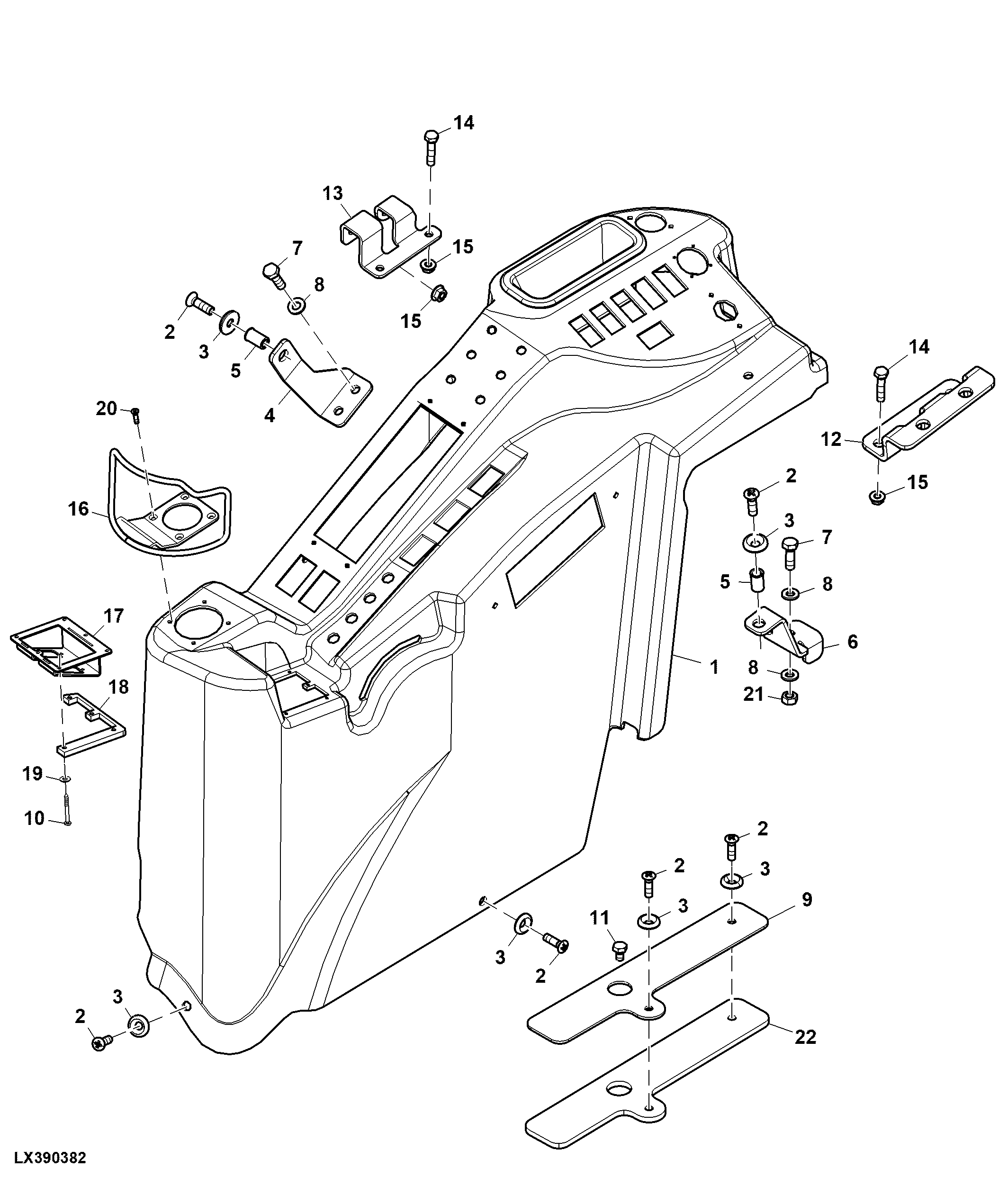 Side Console, Electronic Rockshaft Control, W/ Electrical Distributors, Cab (x09160 - )
