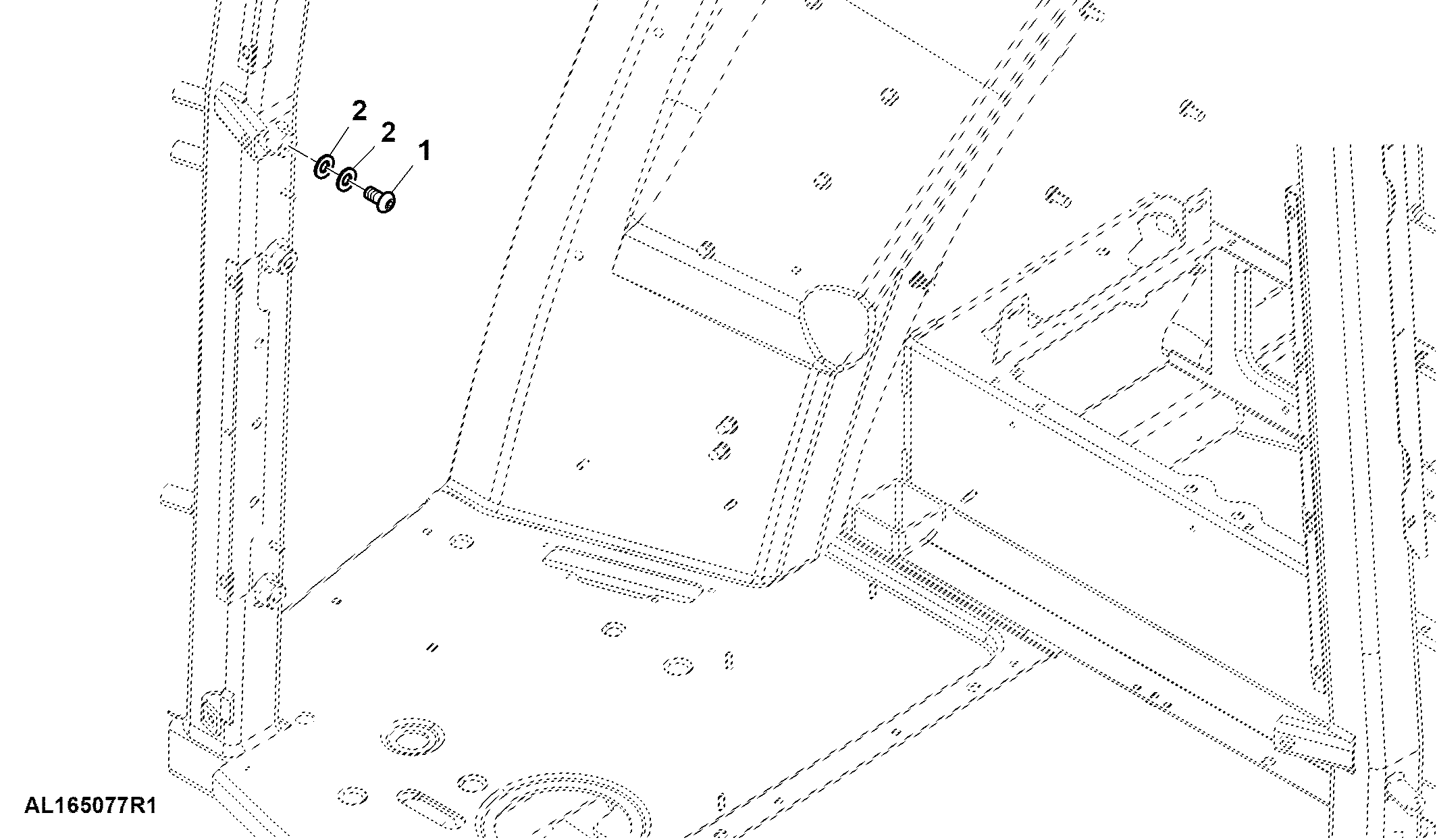 Mounting Parts, Beverage Cooler, W/O AutoTrac™, A- Post
