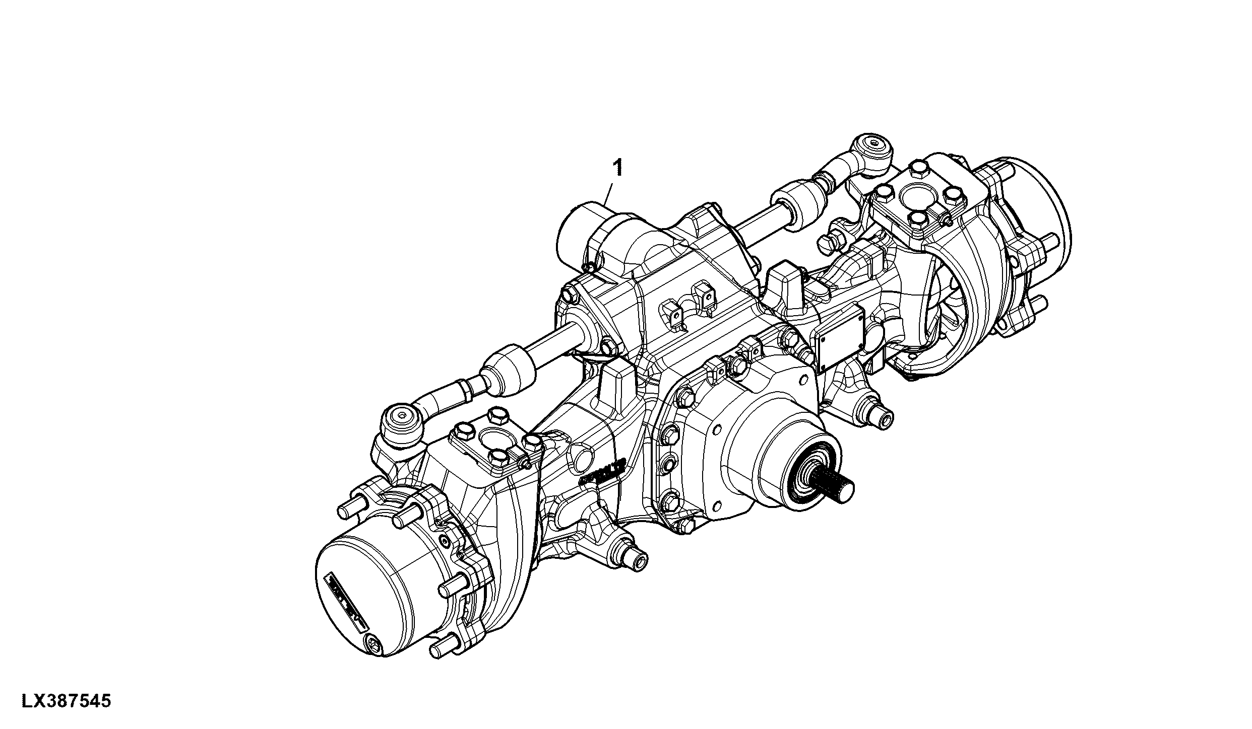 Front Axle, 4WD Axle (x09160 - )