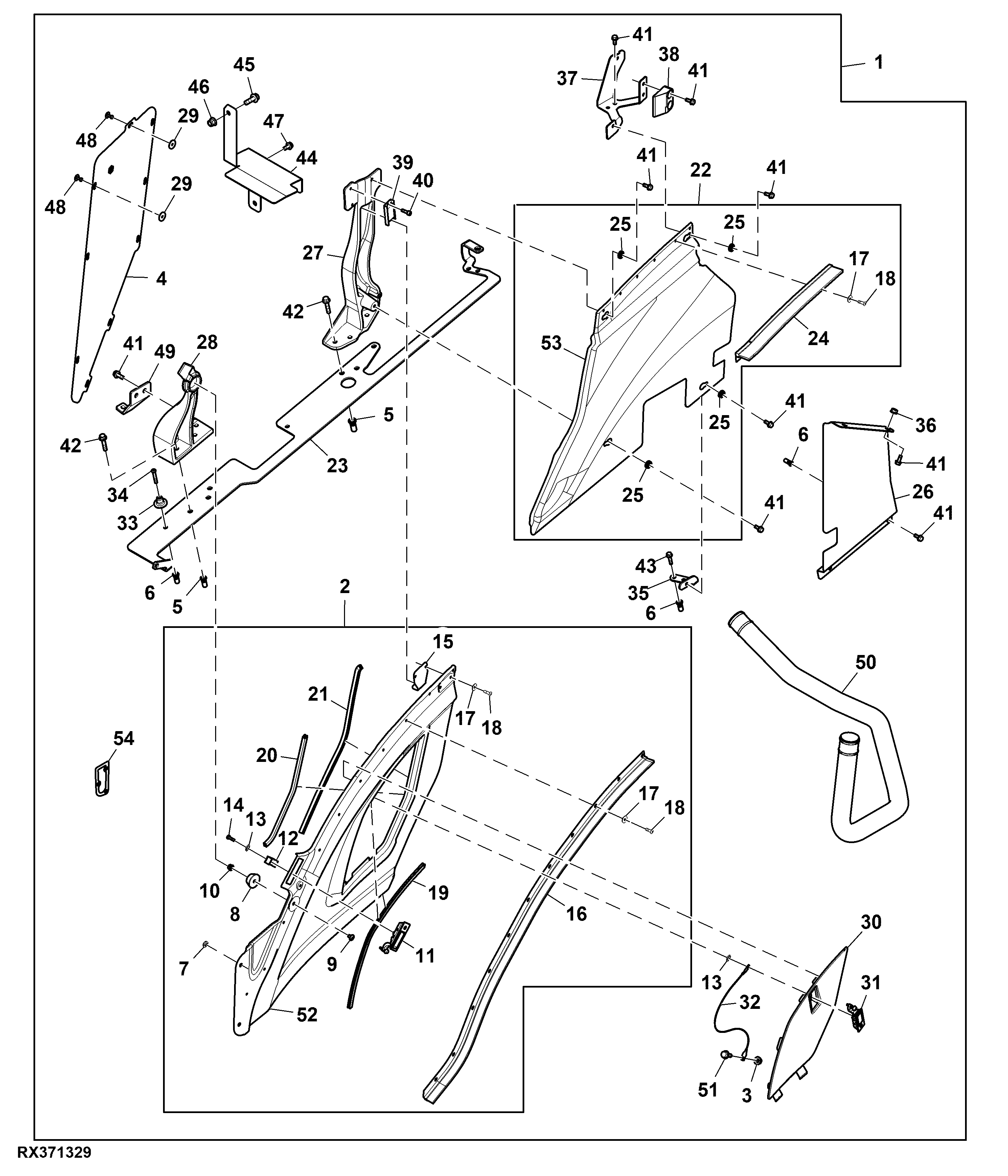 Engine Side Cover, 13.5 L T2/ T3 Engine, LH, Attachment