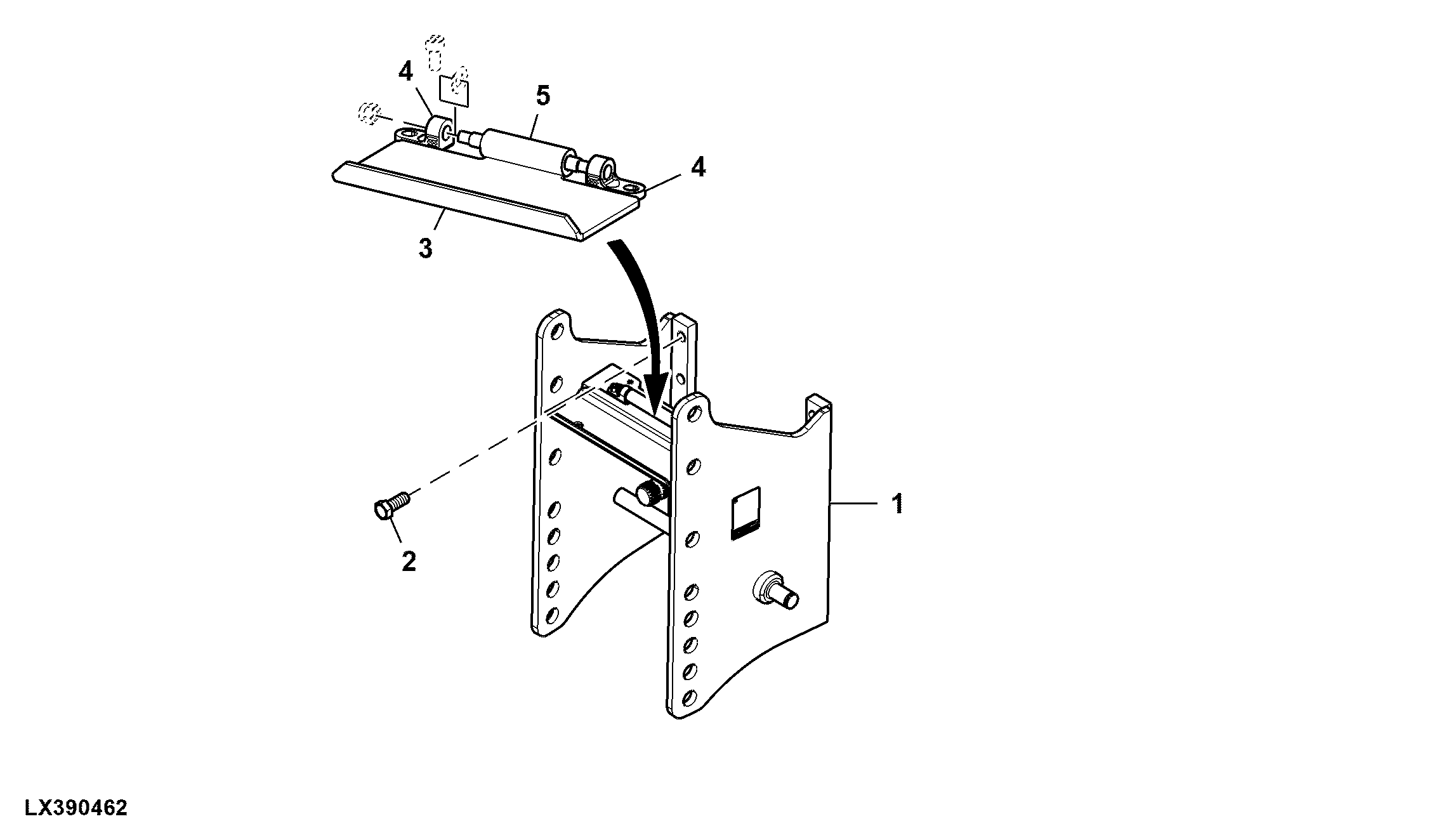 Trailer Hitch Bracket, Pin Fixed, Wide Axle