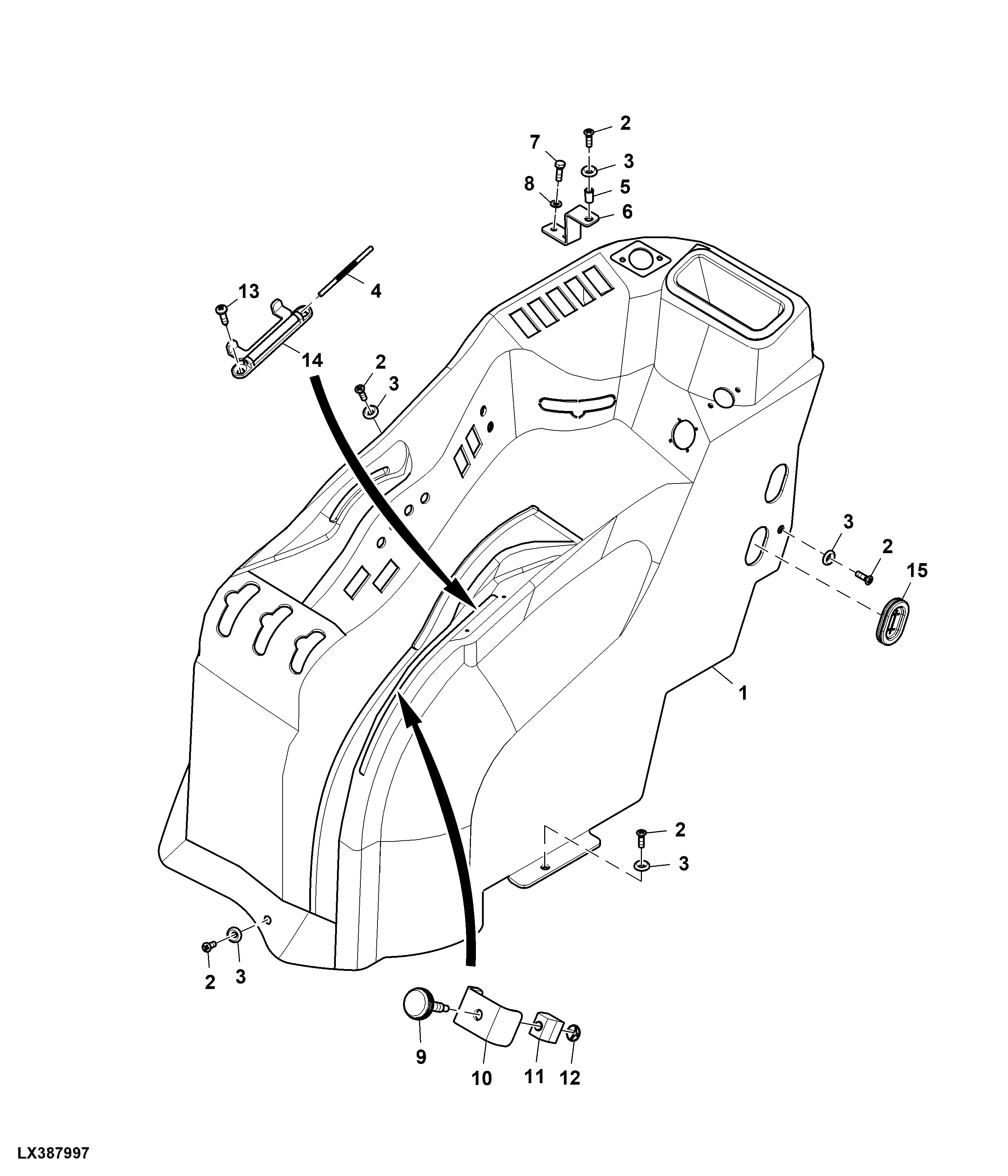 Side Console, Mechanical Rockshaft Control, OOS ( - x09159)