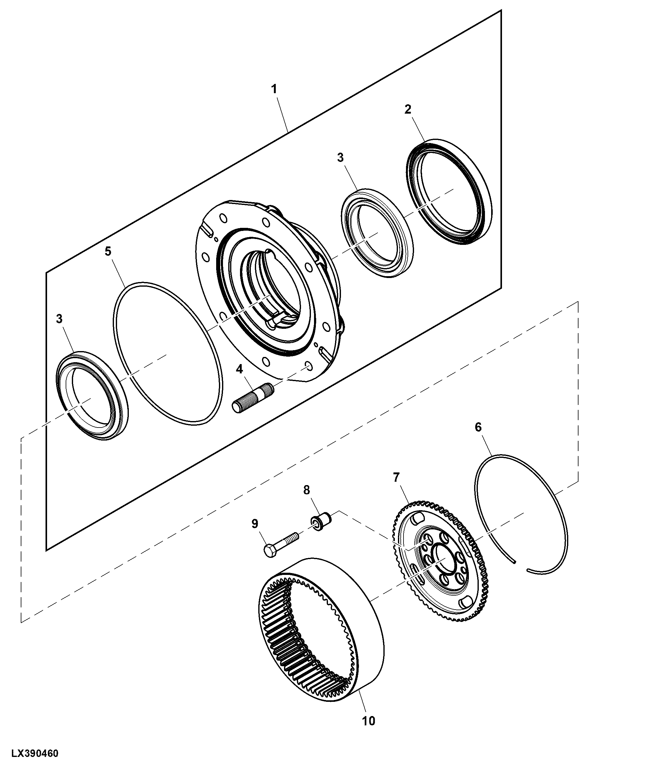 Wheel Hub / Planetary Ring Gear, 4WD, Wide Axle