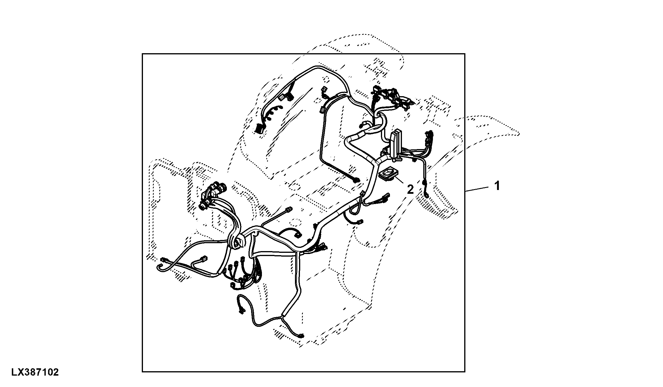 Main Wiring Harness, Driveline Side (x09160 - )