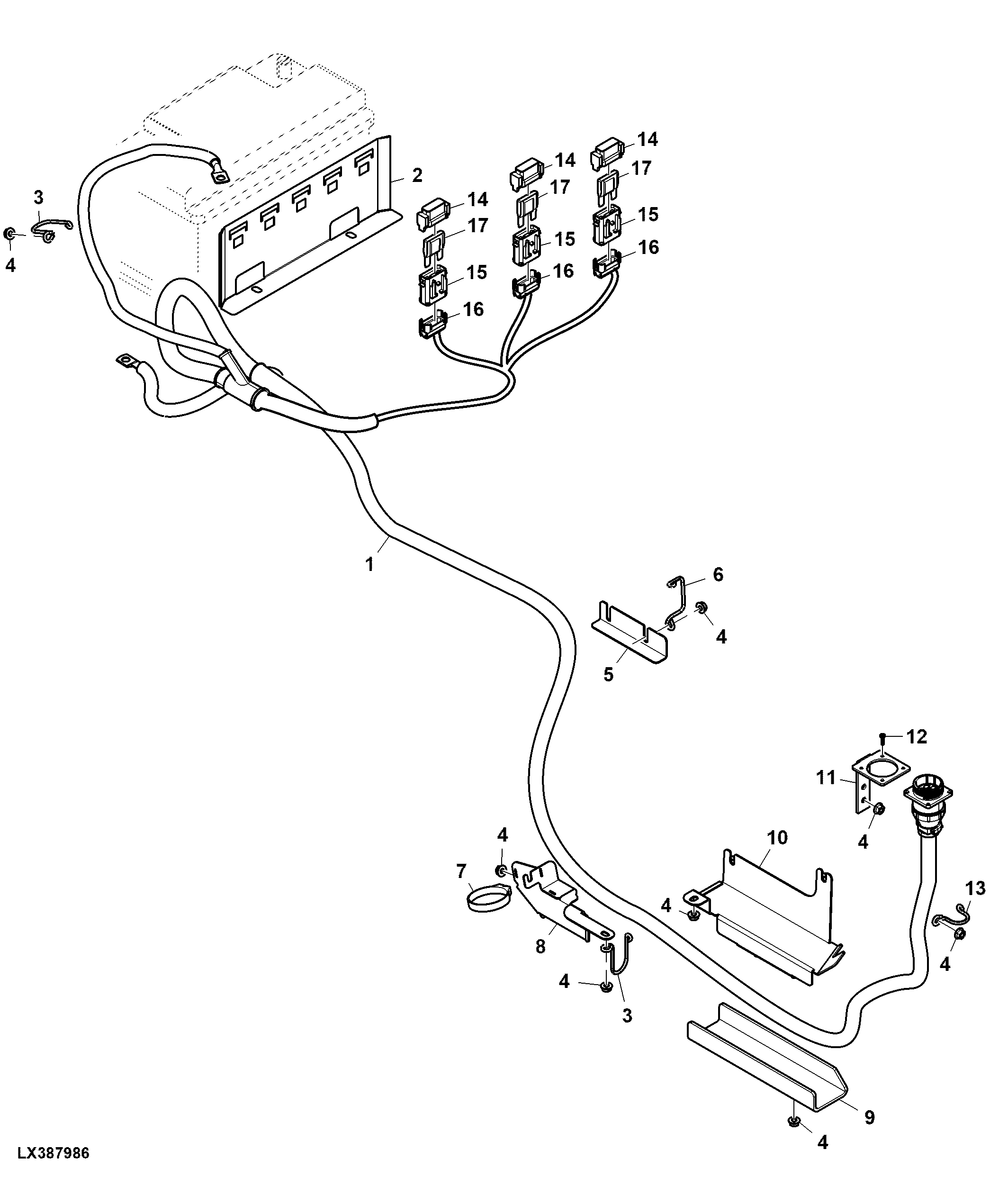 Wiring Harness, Power Supply, W/ Battery Cut-Off and Jump Start