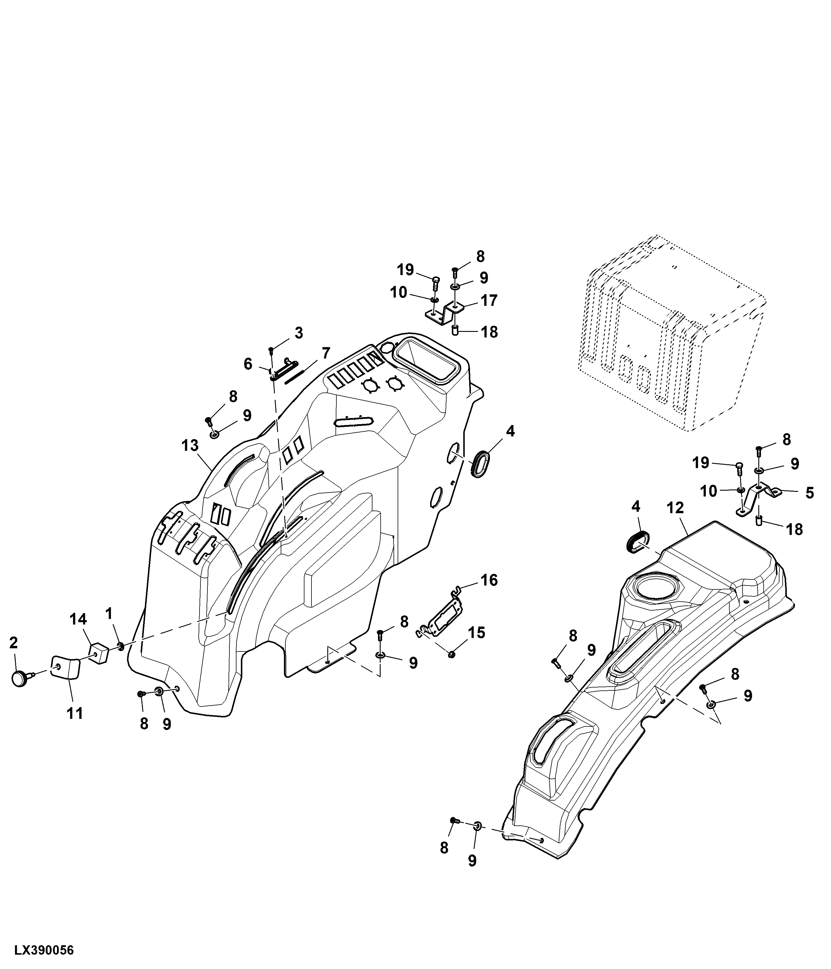 Side Console, Mechanical Rockshaft Control, OOS (x09160 - )