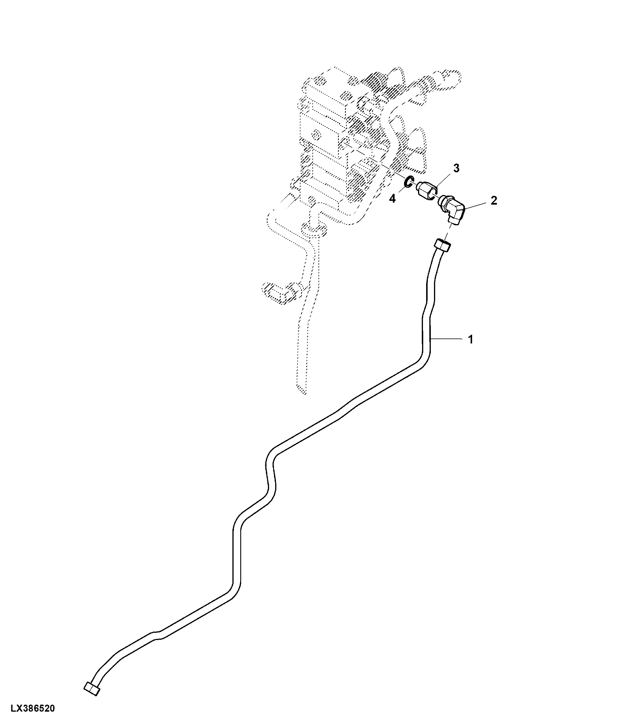 Oil Supply Lines, W/ Flow Divider (x09160 - )