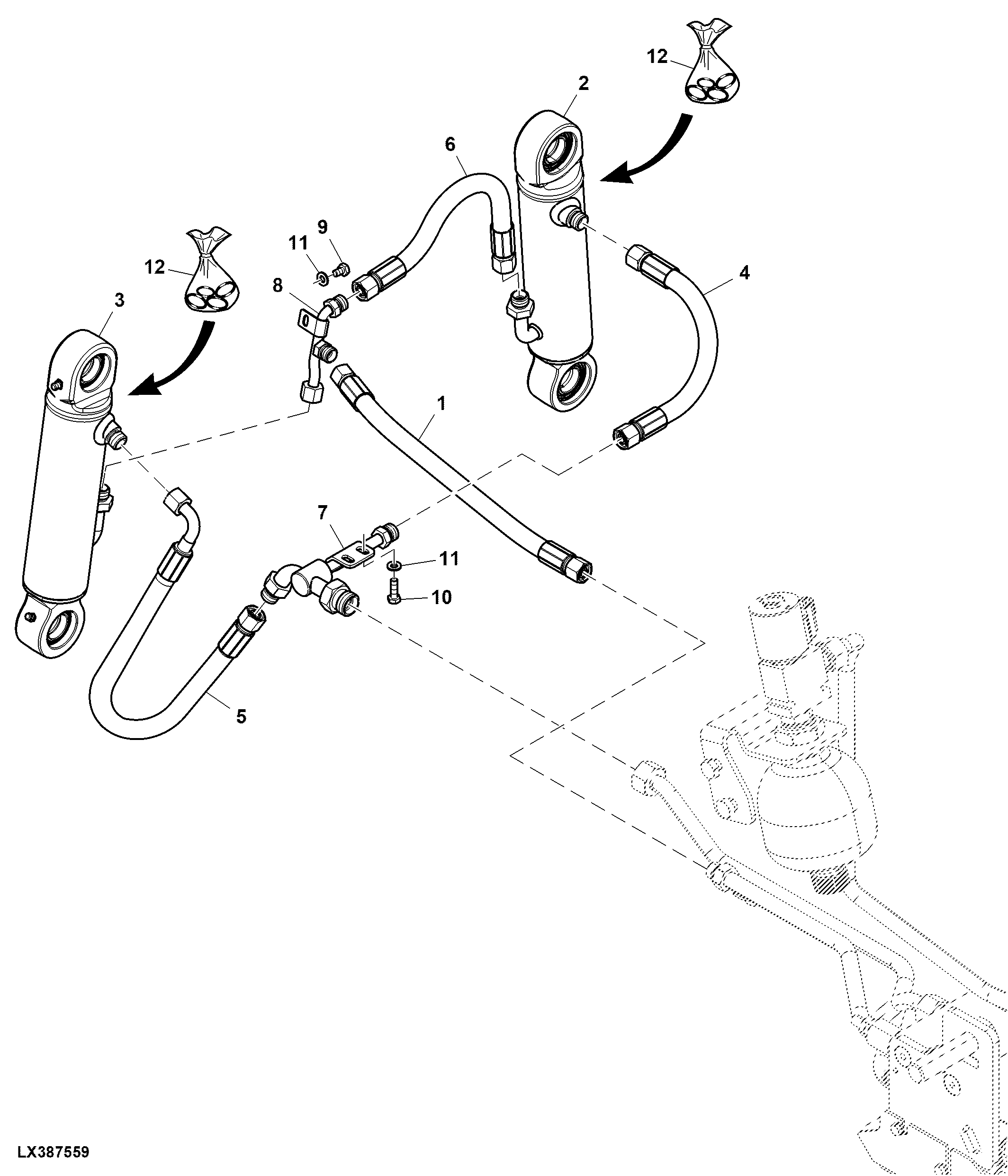 Cylinders and Lines, Suspended Axle (x09160 - )