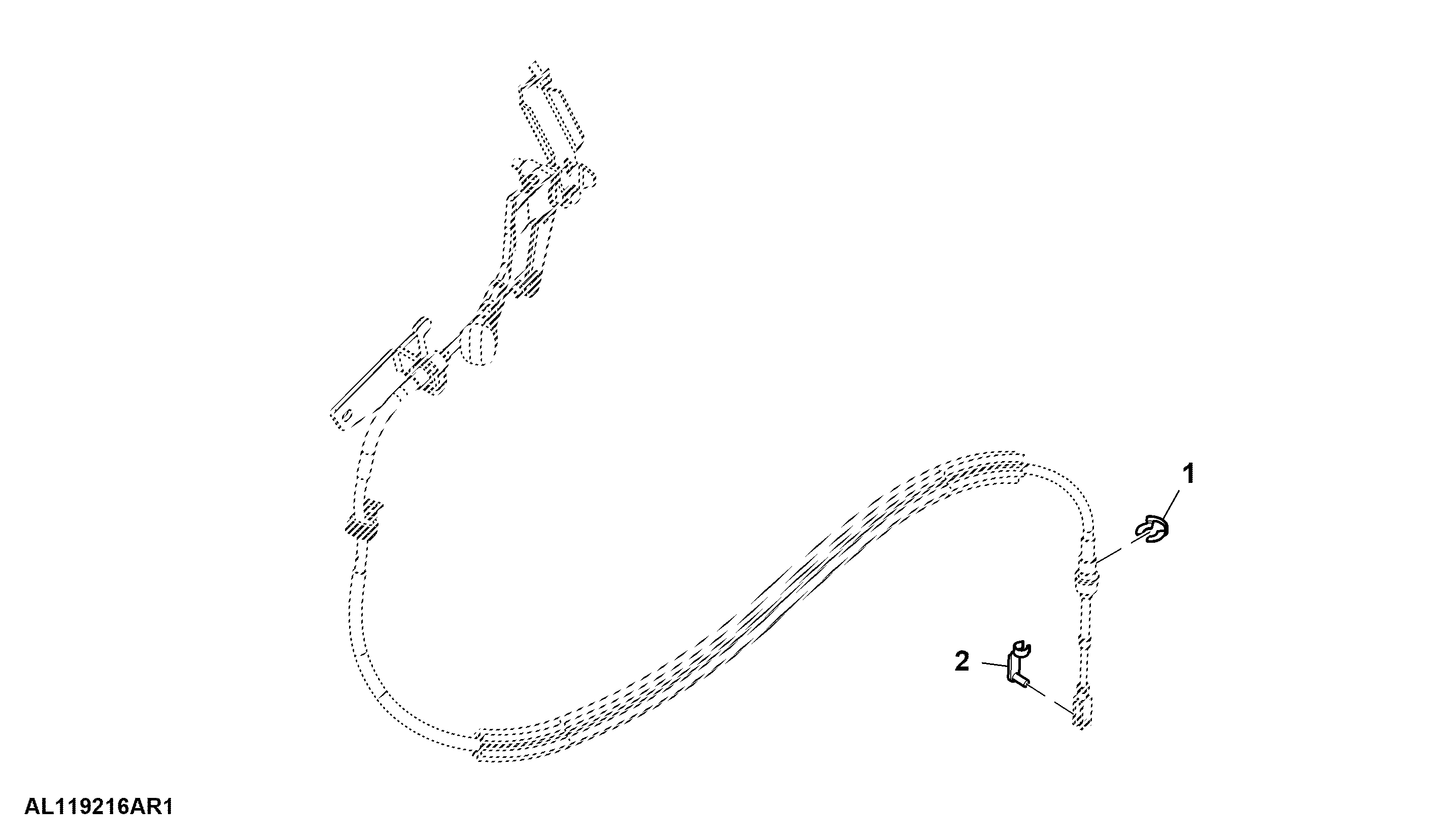 Mounting Parts, Bowden Cable, W/ Shiftable Rear PTO