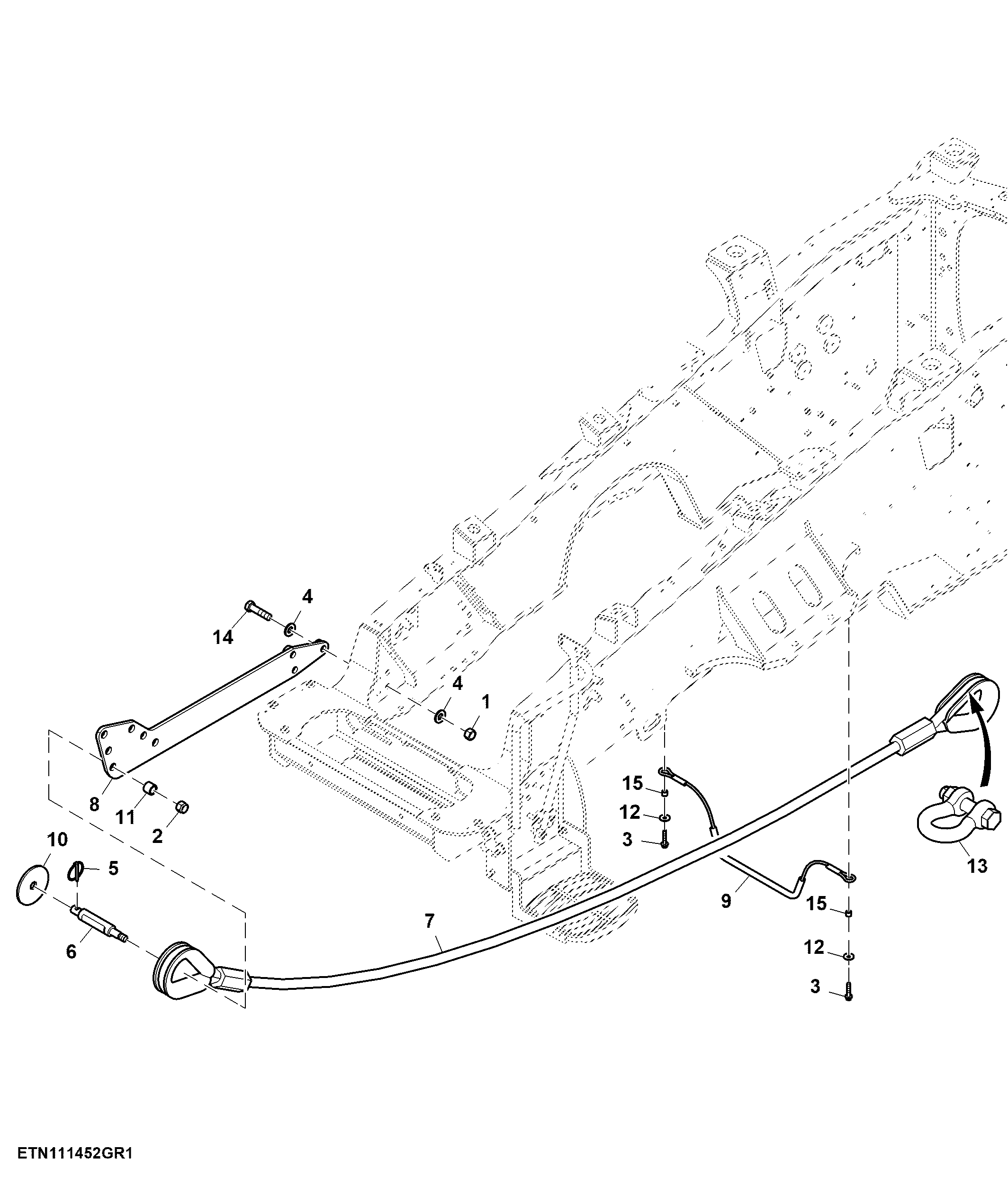 Tow Cable, Double Reduction, W/O Front Weight Support