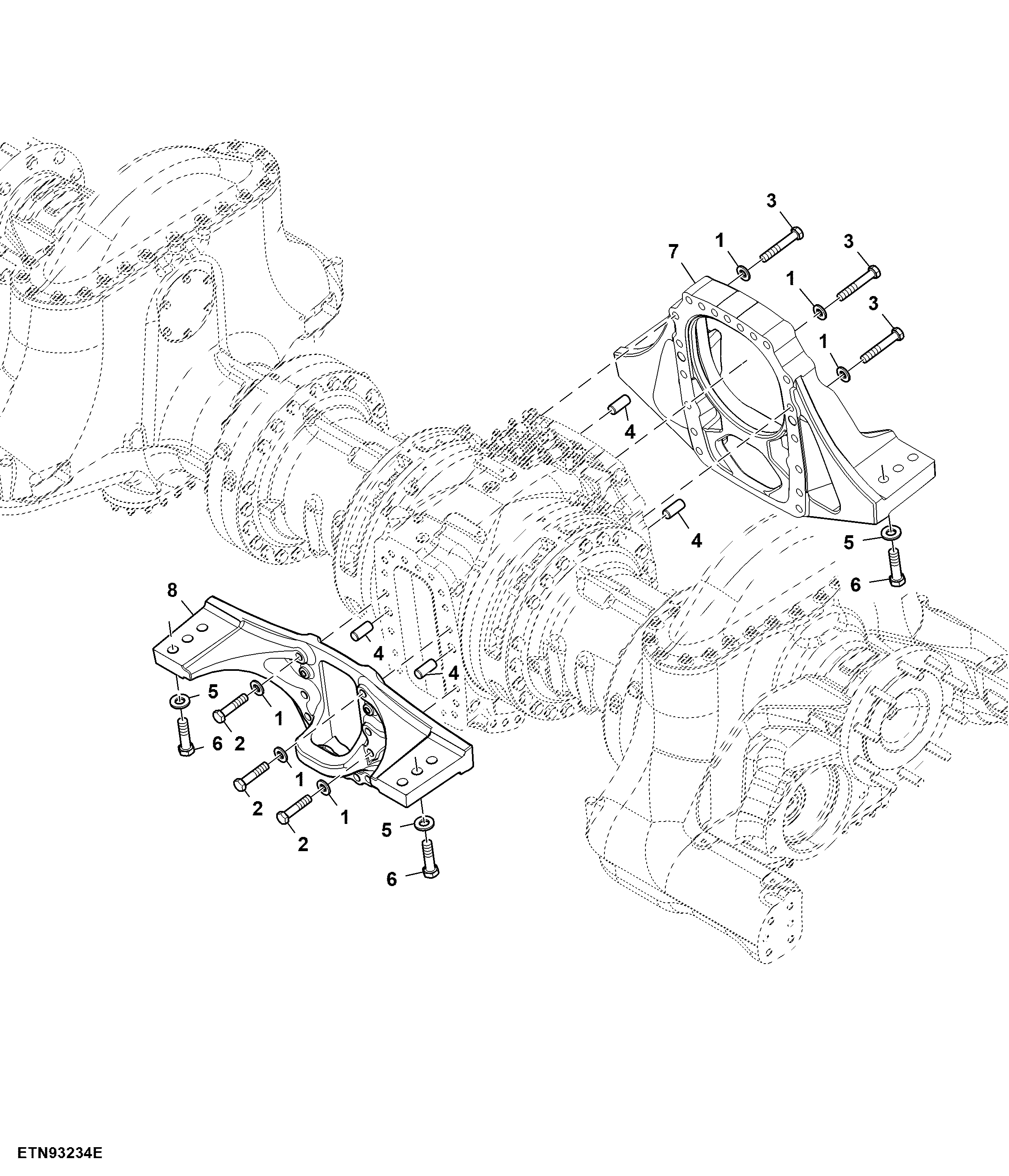 Front Axle Support, Double Reduction Axle ( - 800206)