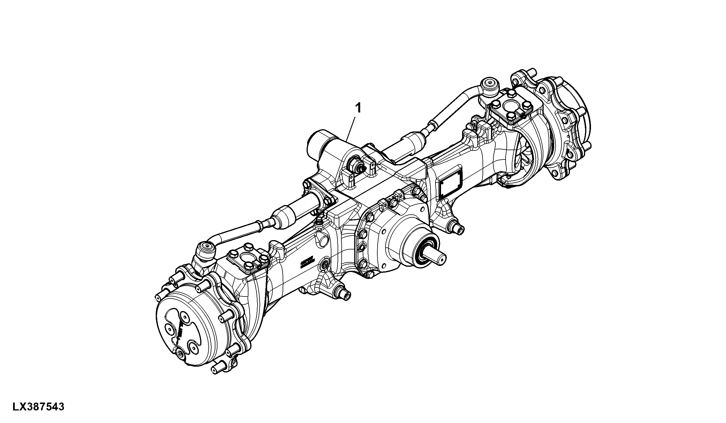 Front Axle, 4WD Axle (x09160 - )