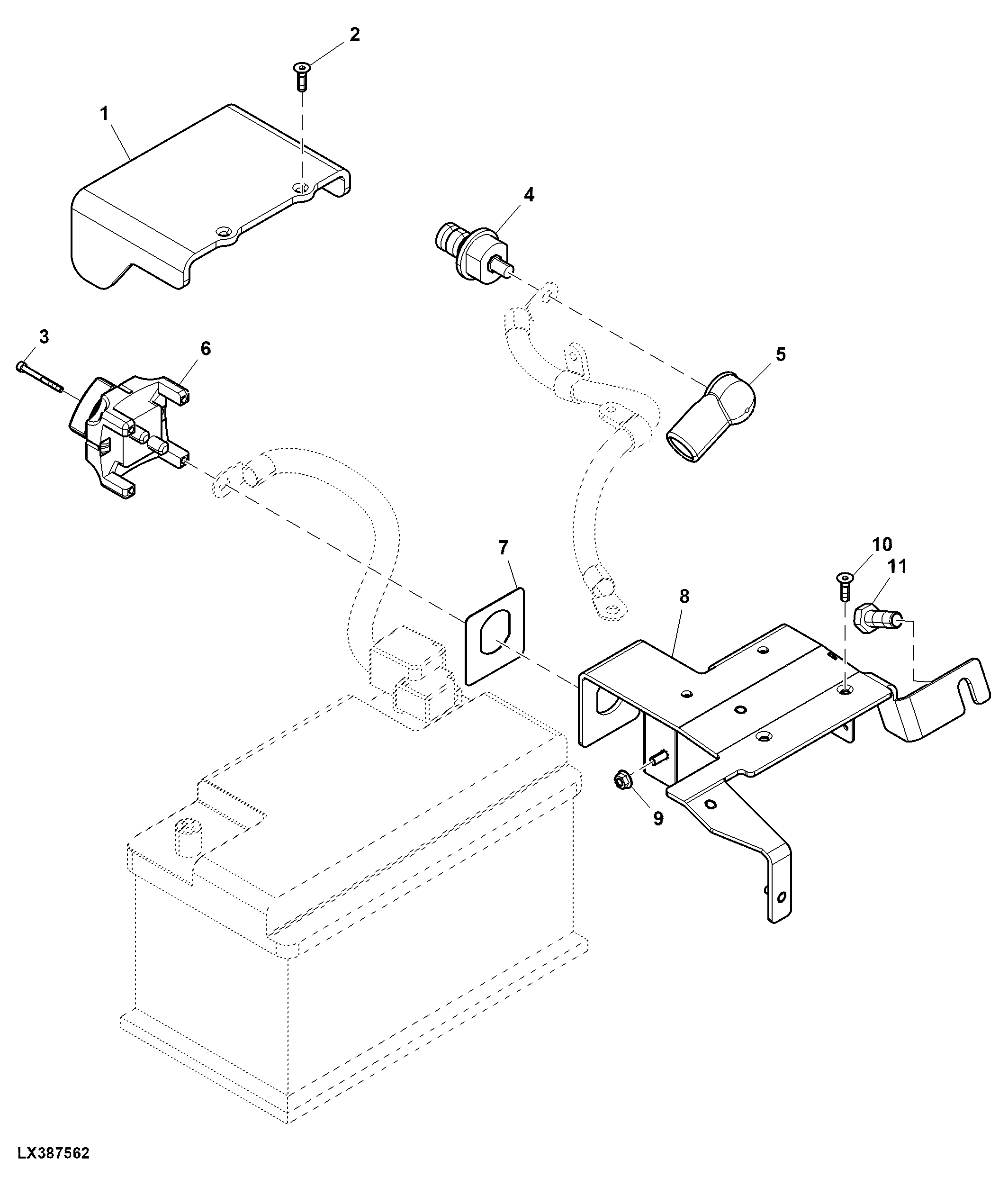 Battery Component, W/ Battery Cut Off and Jump Start