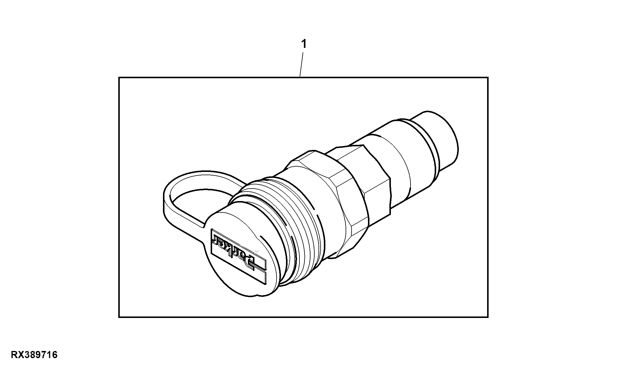 Hydraulic Motor Case Drain Coupler, Attachment