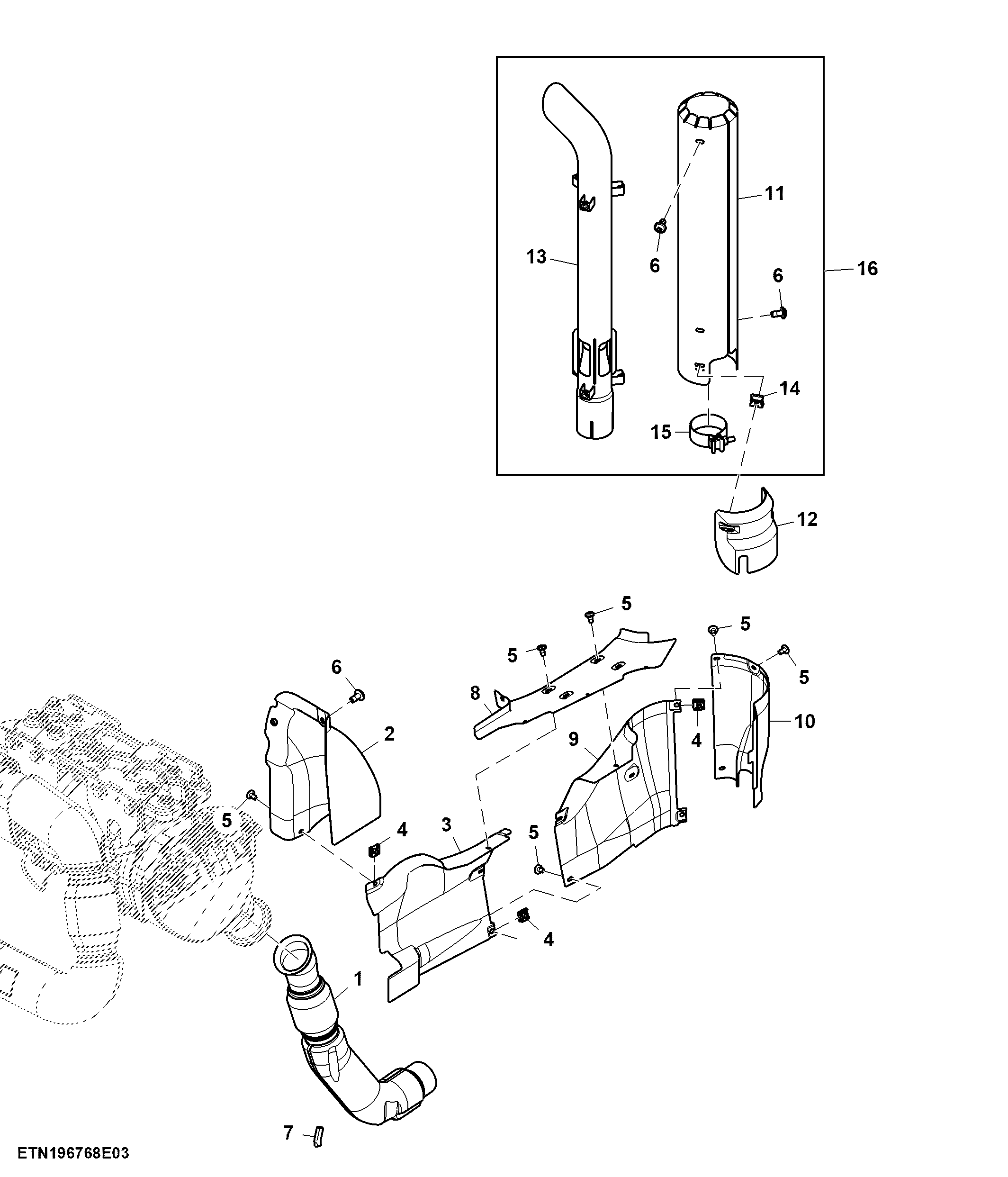 Pipe / Heat Shields, Exhaust System (937676 - )