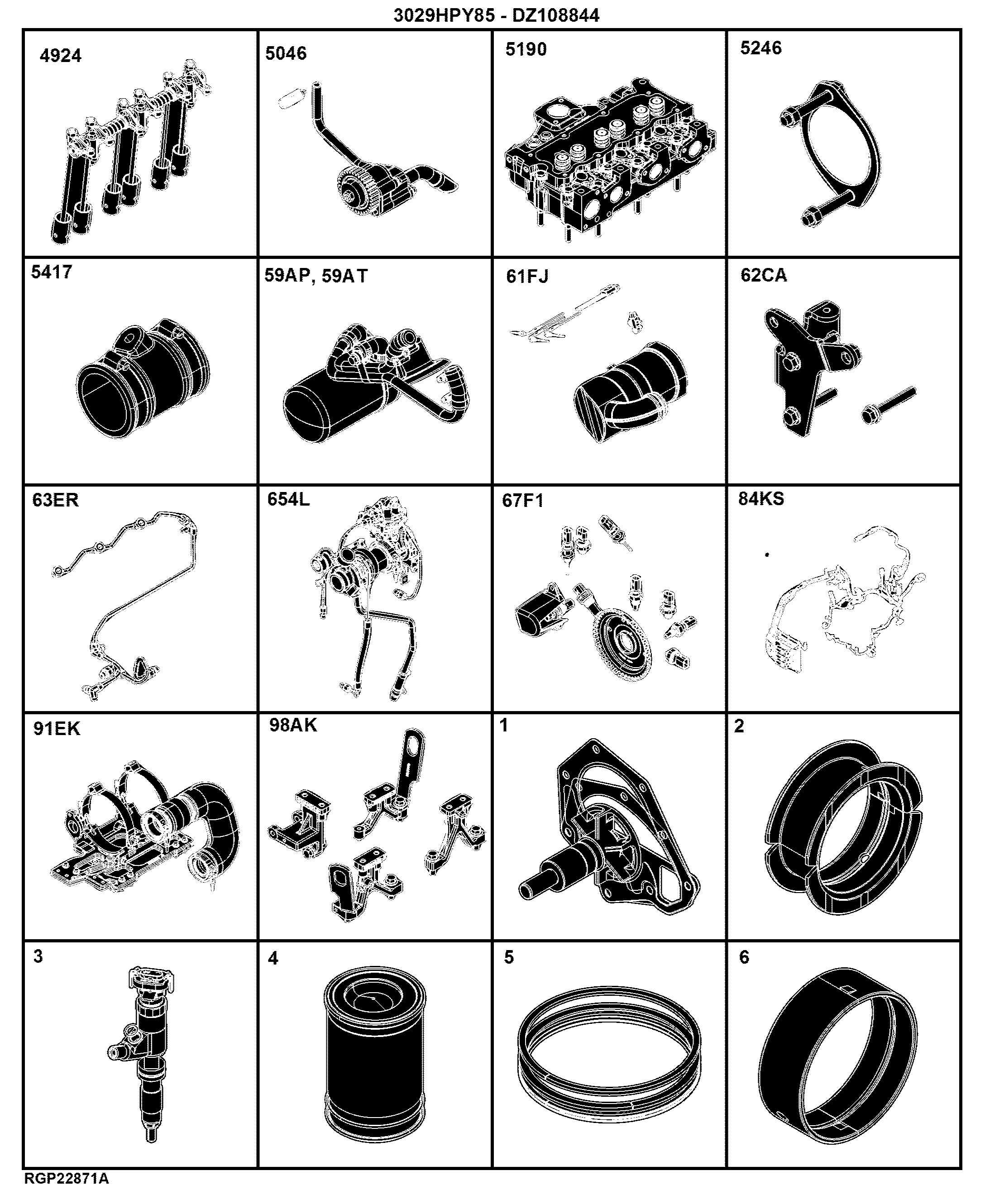 E1 Engine 3029HPY85-DZ108844-ETN151398-PY12170-PY12171-PY12172-PY12173-PY12174-PY12175