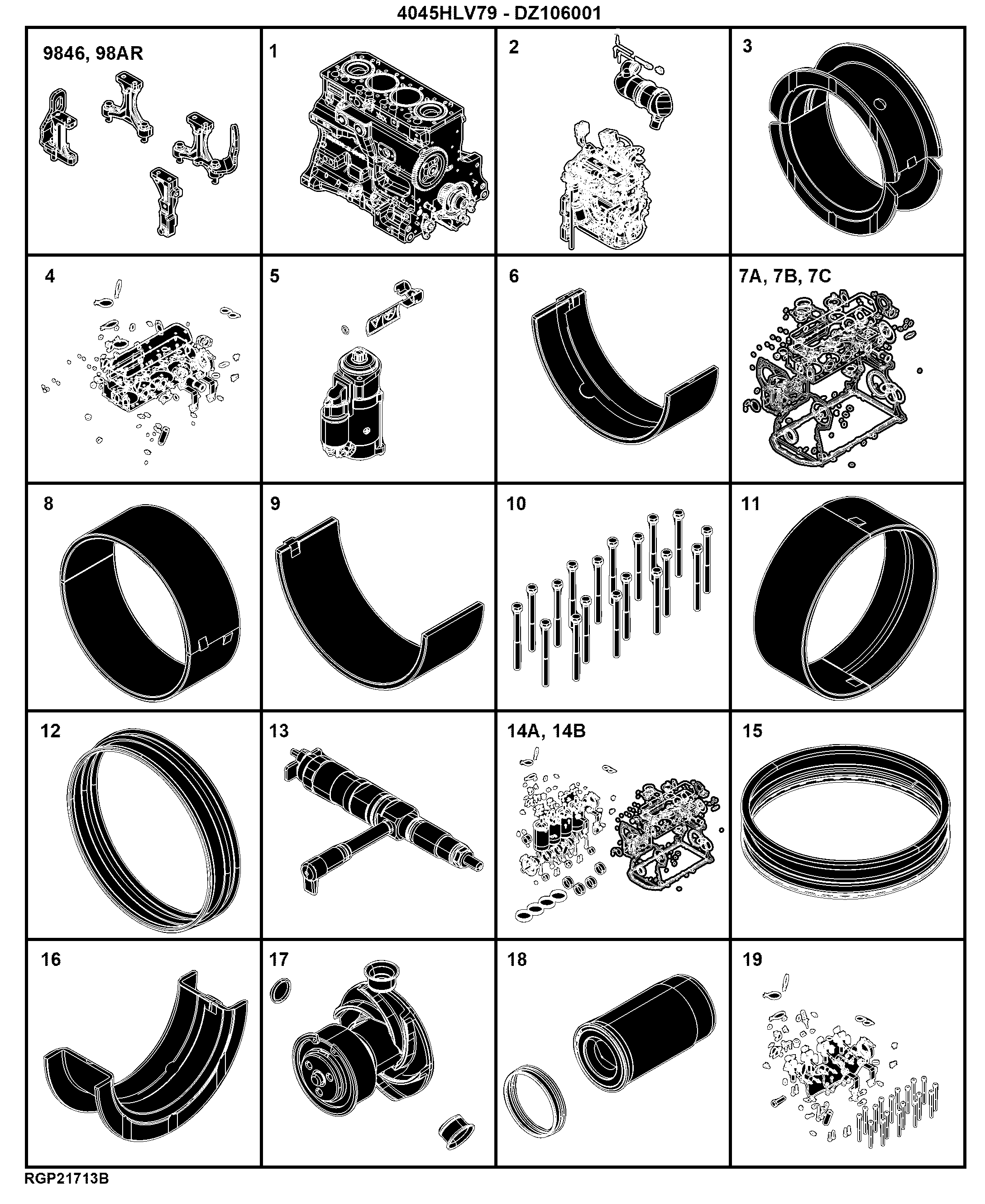 20 Engine 4045HLV79-DZ106001-DZ106323-DZ111681-DZ111857