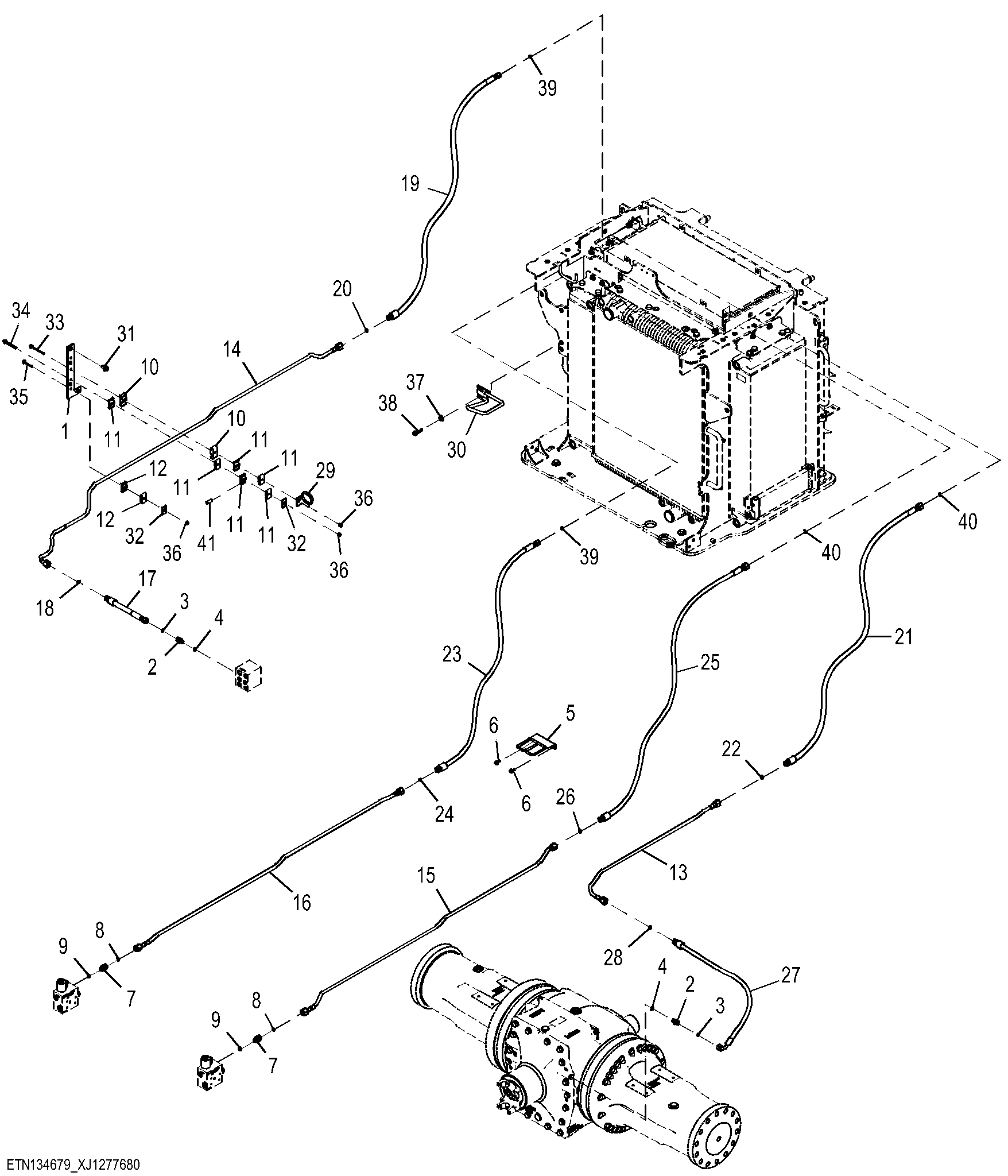 Axle Cooling and Filtration System for Dual Differential Lock (4 of 4)