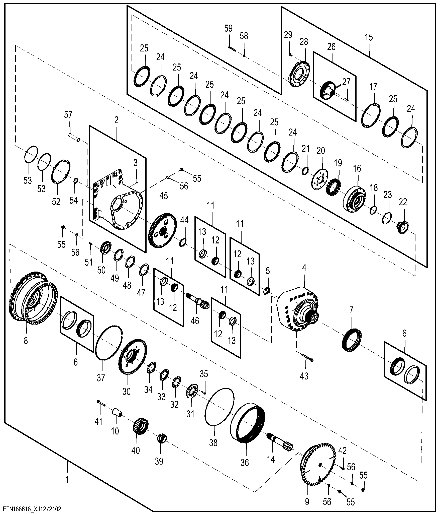 Final Drive Components, Low Ground Pressure (LGP) Track Frame