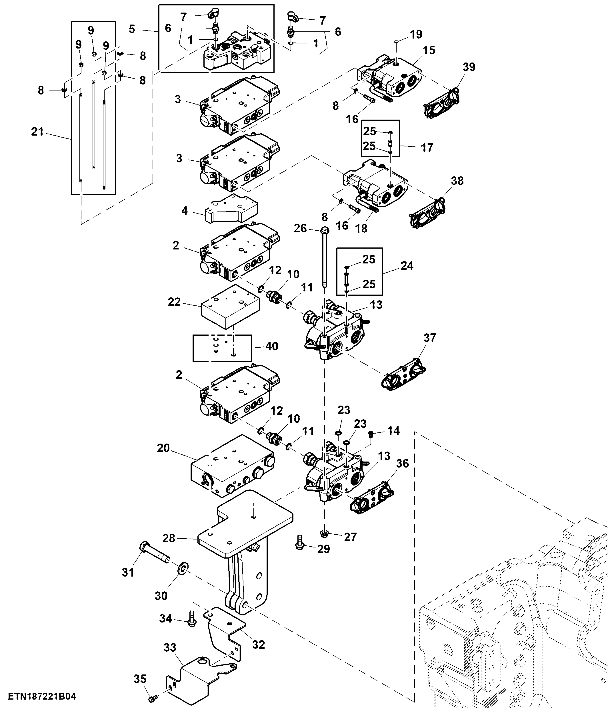 Selective Control Valve, 8 SCV W/ 3 x 3/4" Couplers (2/2) (807001 - 809011)