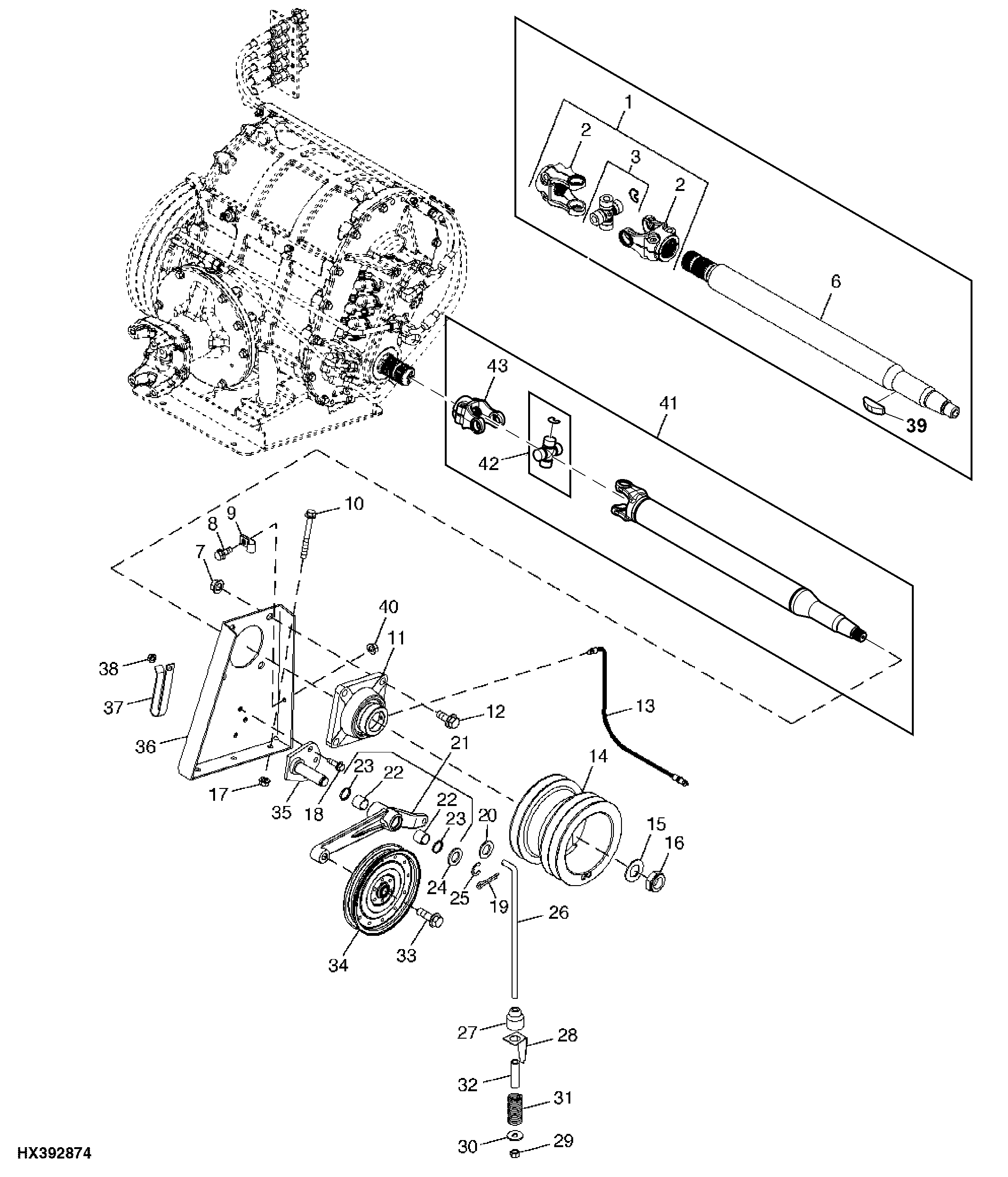Countershaft and Sheave for Multi Speed Feeder House Drive