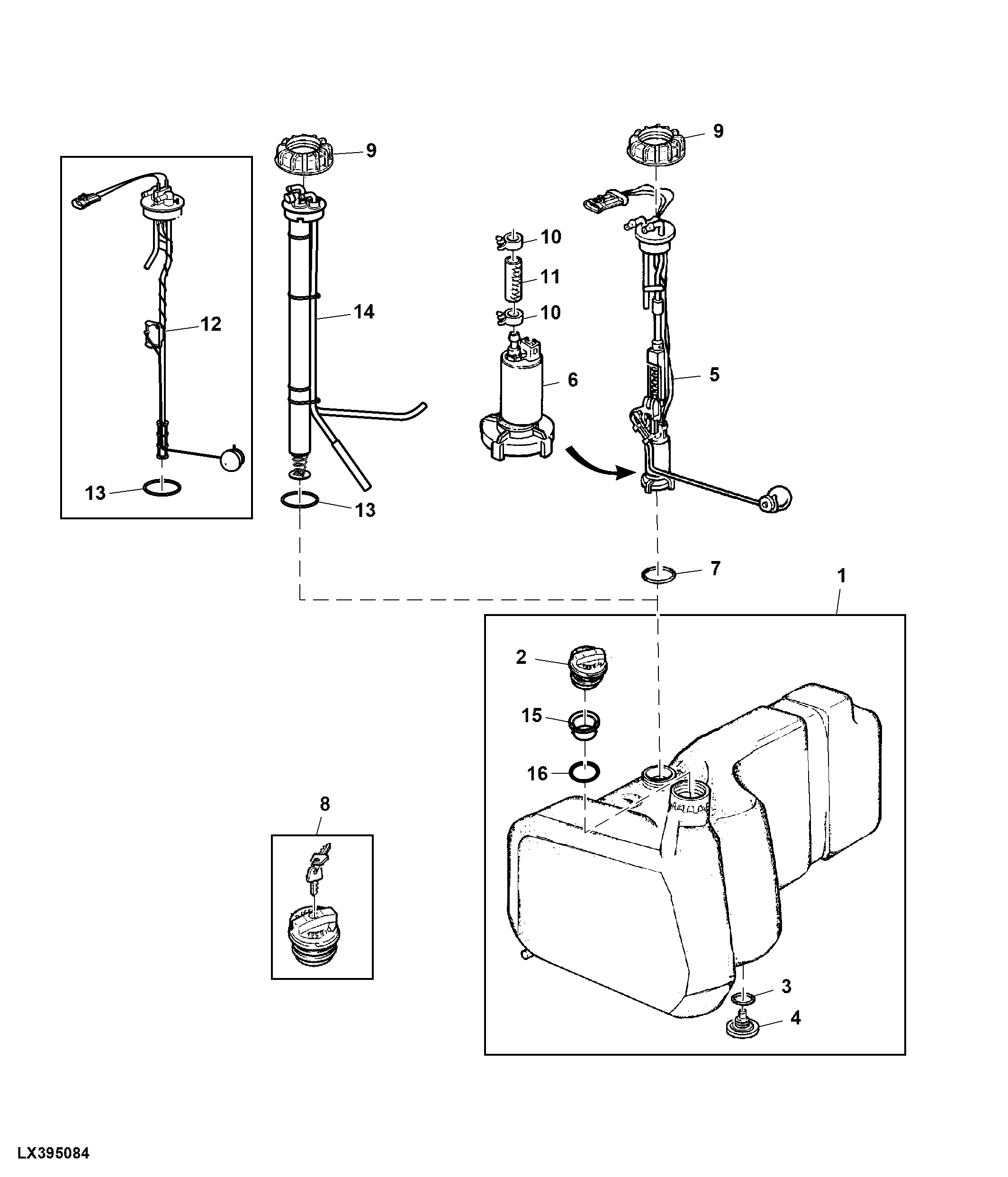FUEL TANK, 43.5 GALLON (OPEN OPERATOR'S STATION / STANDARD VERSION)