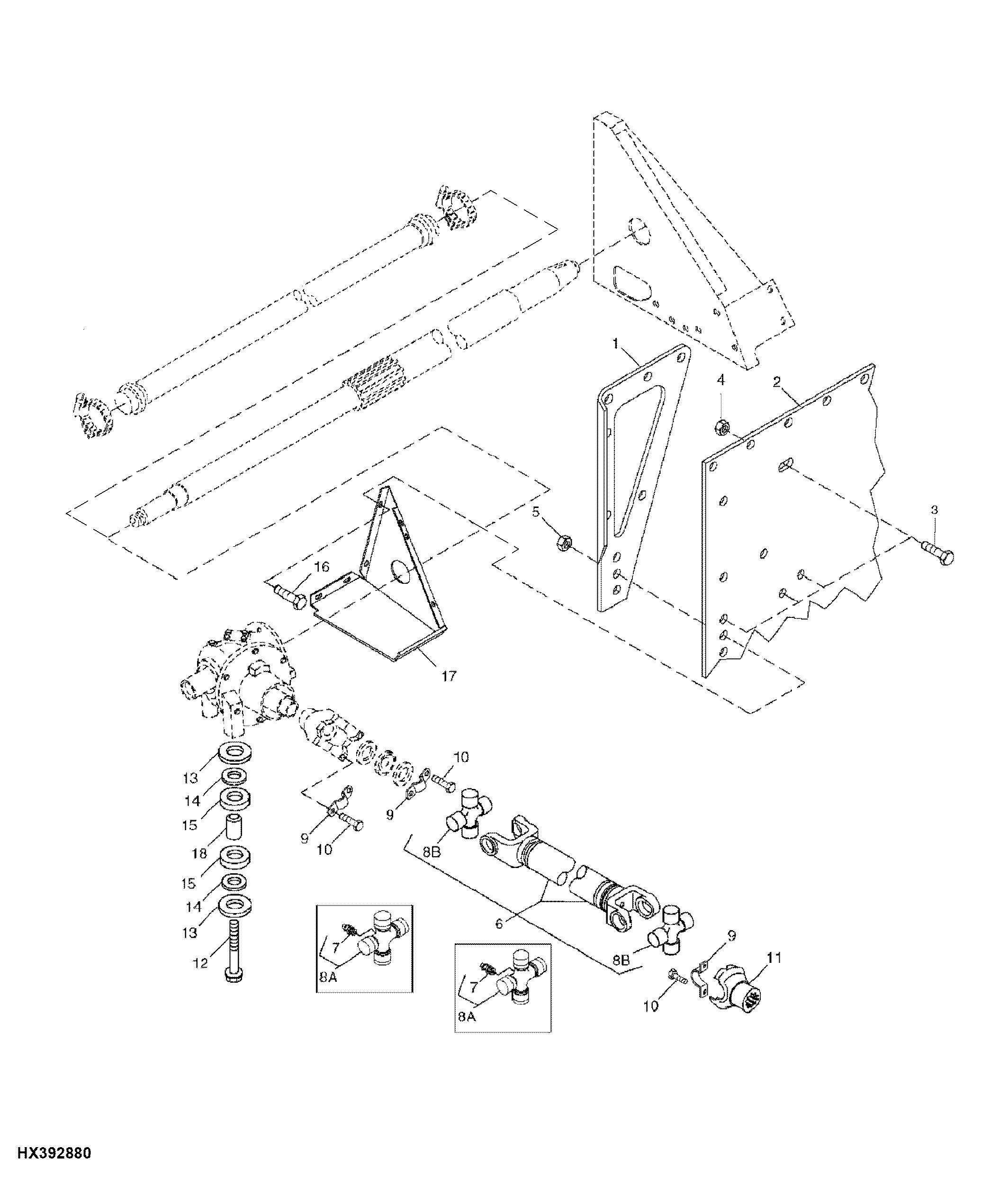Primary Countershaft Supports and Gearcase Mountings