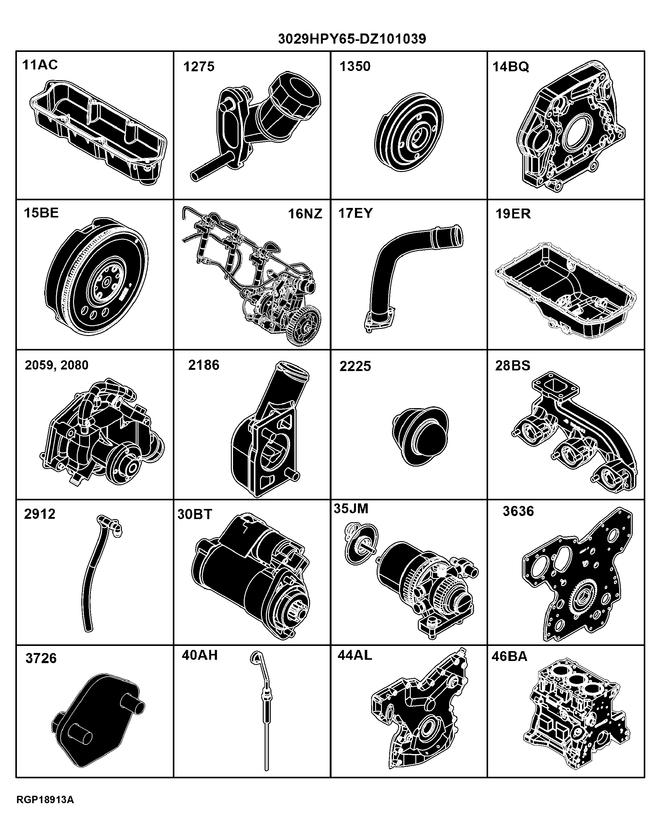 21 Diesel Engine 3029HPY65-DZ101039 Metric (000200 - )